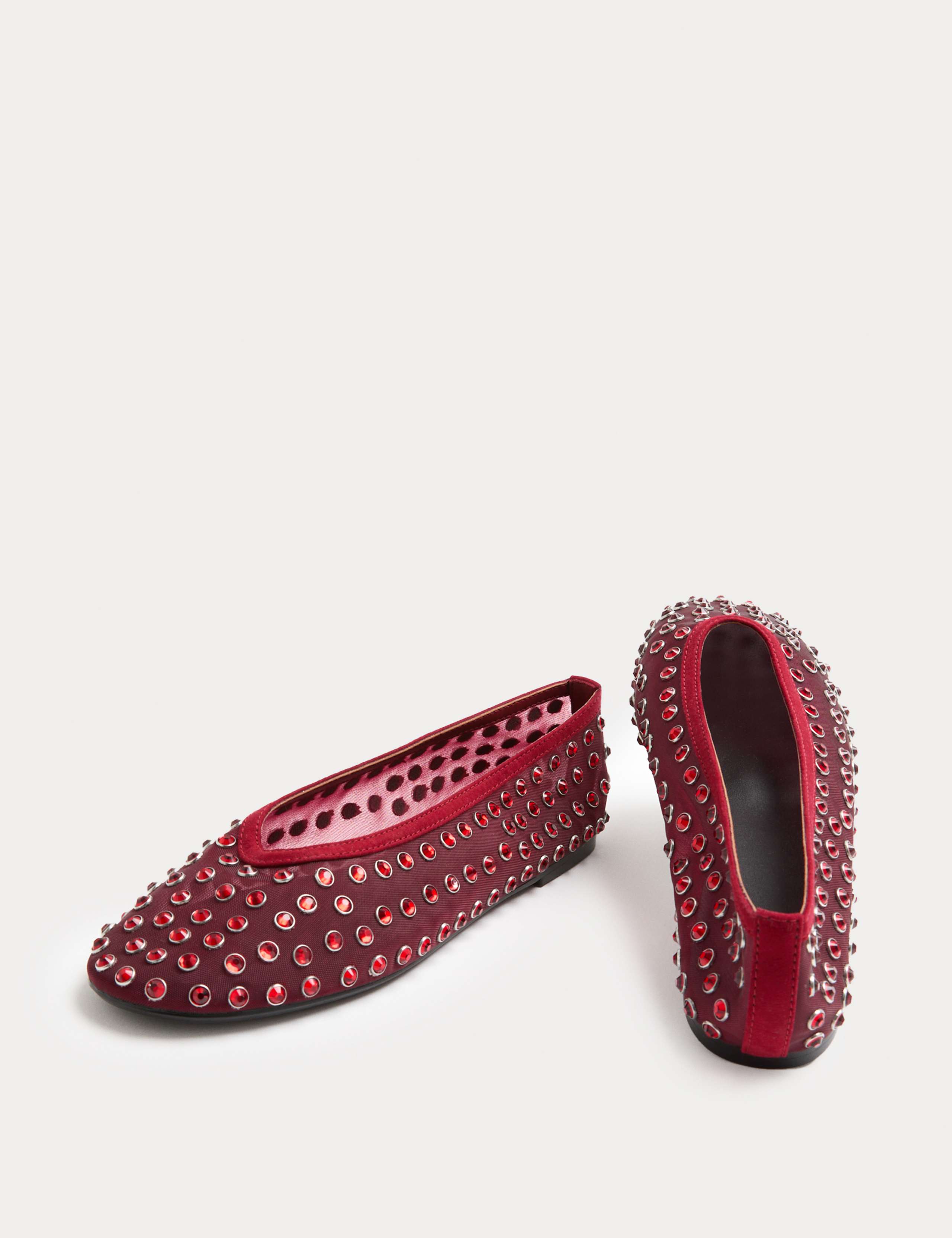 Gem Studded Flat Ballet Pumps 3 of 3