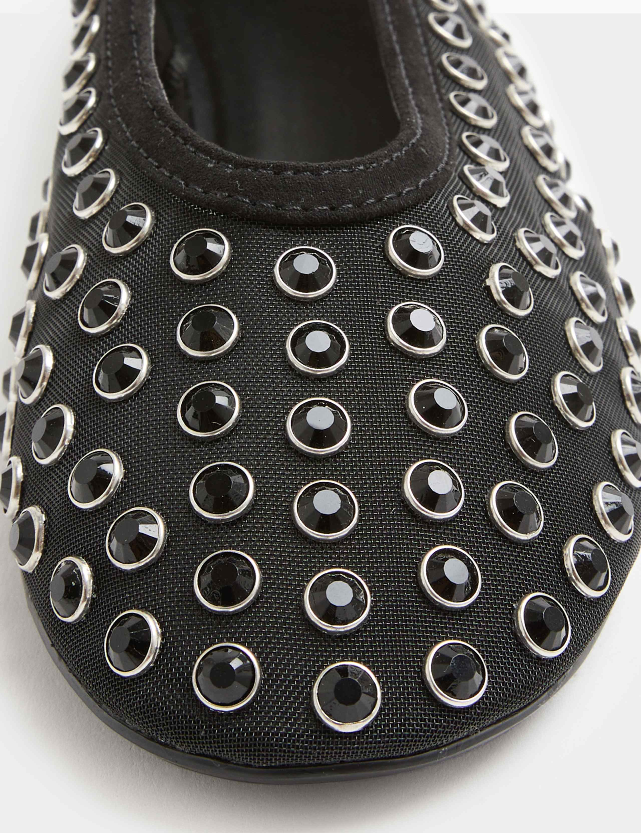 Gem Studded Flat Ballet Pumps 3 of 3