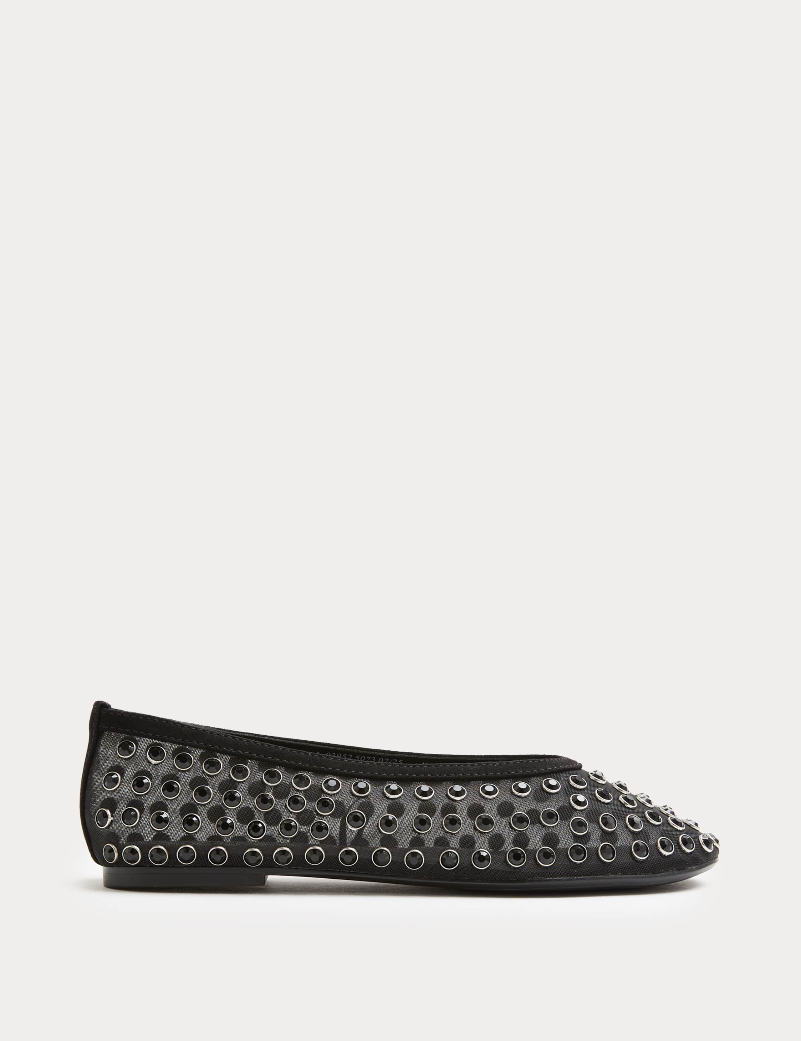 Gem Studded Flat Ballet Pumps 2 of 3