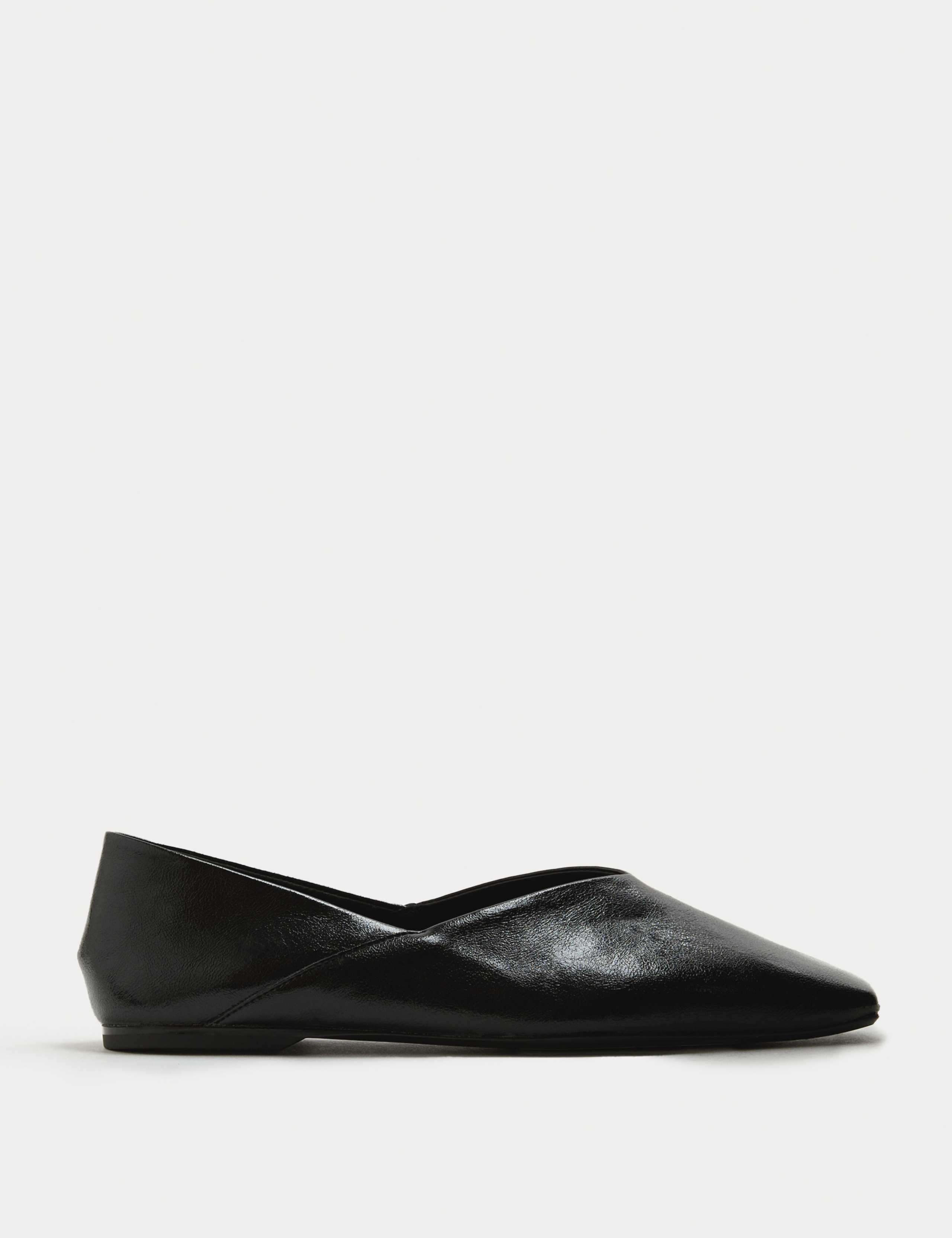 Slip On Flat Chisel Toe Ballet Pumps 2 of 3