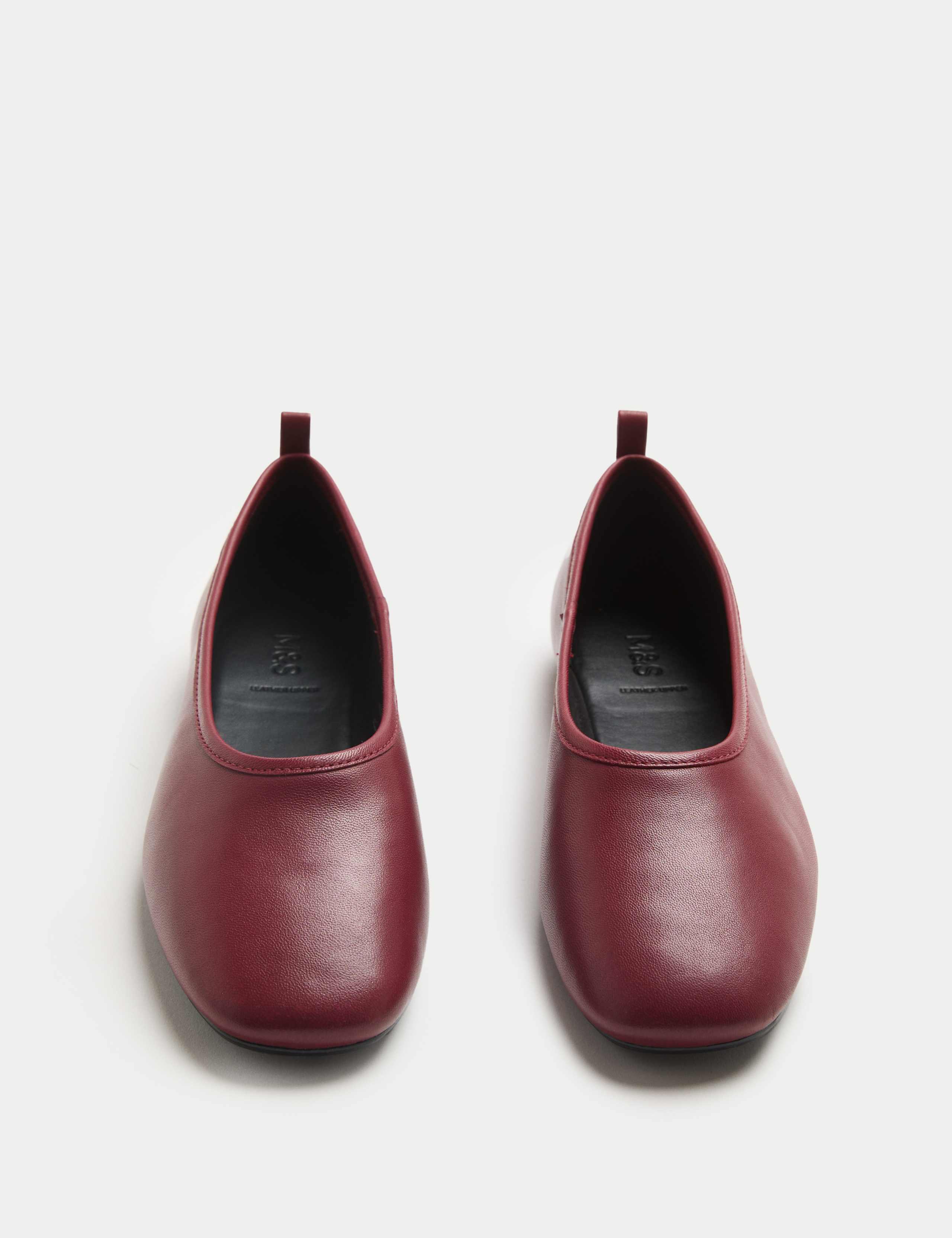 Leather Slip On Flat Ballet Pumps 2 of 3