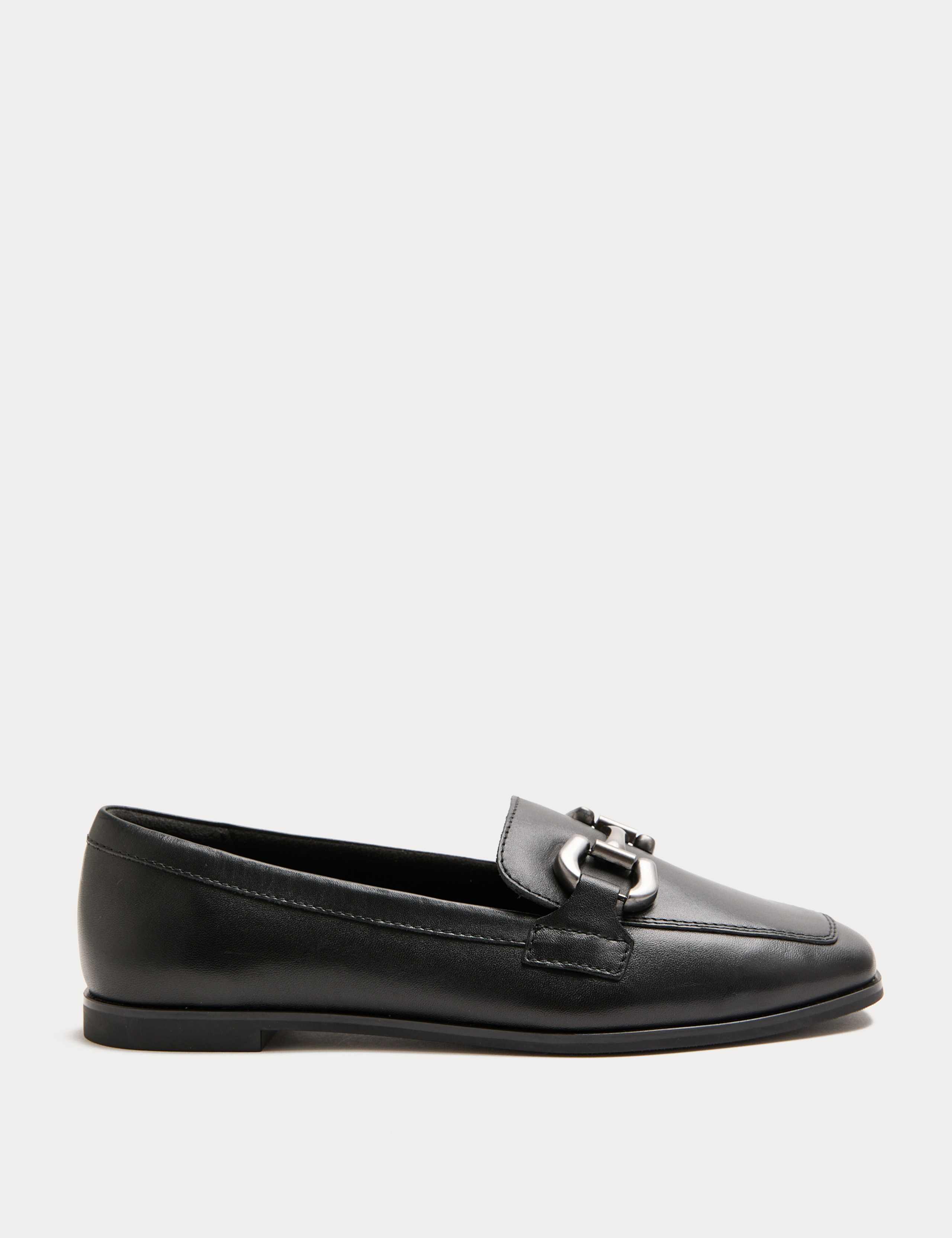 Leather Trim Flat Loafers 2 of 3