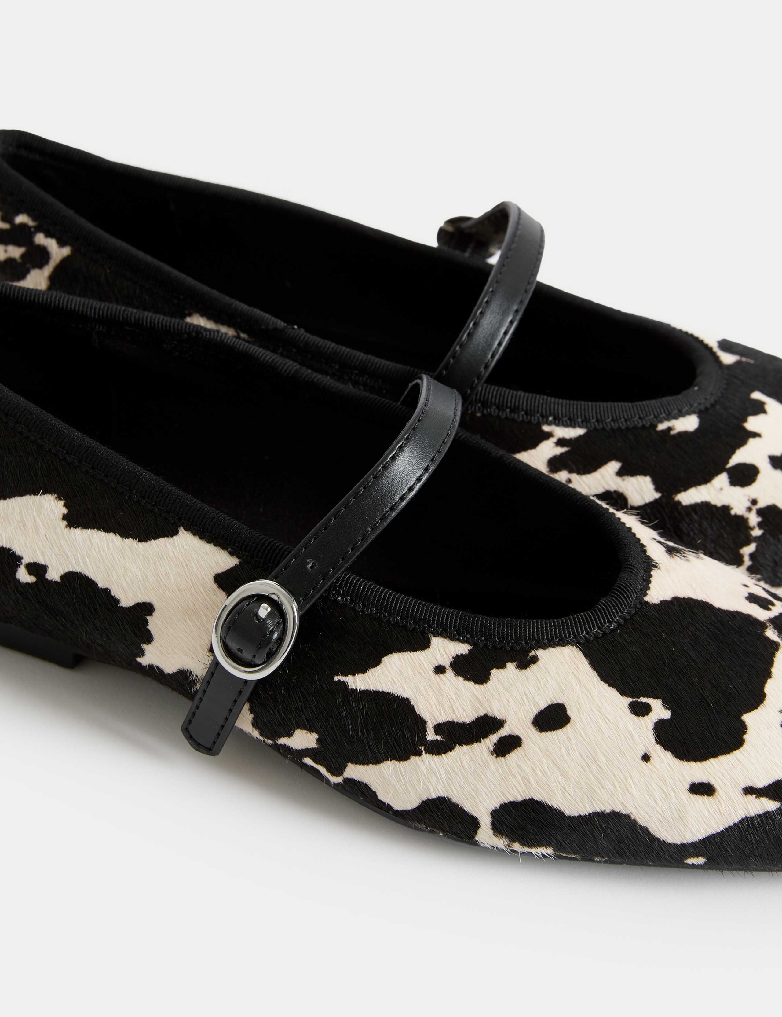 Wide Fit Animal Print Strappy Ballet Pumps 3 of 3