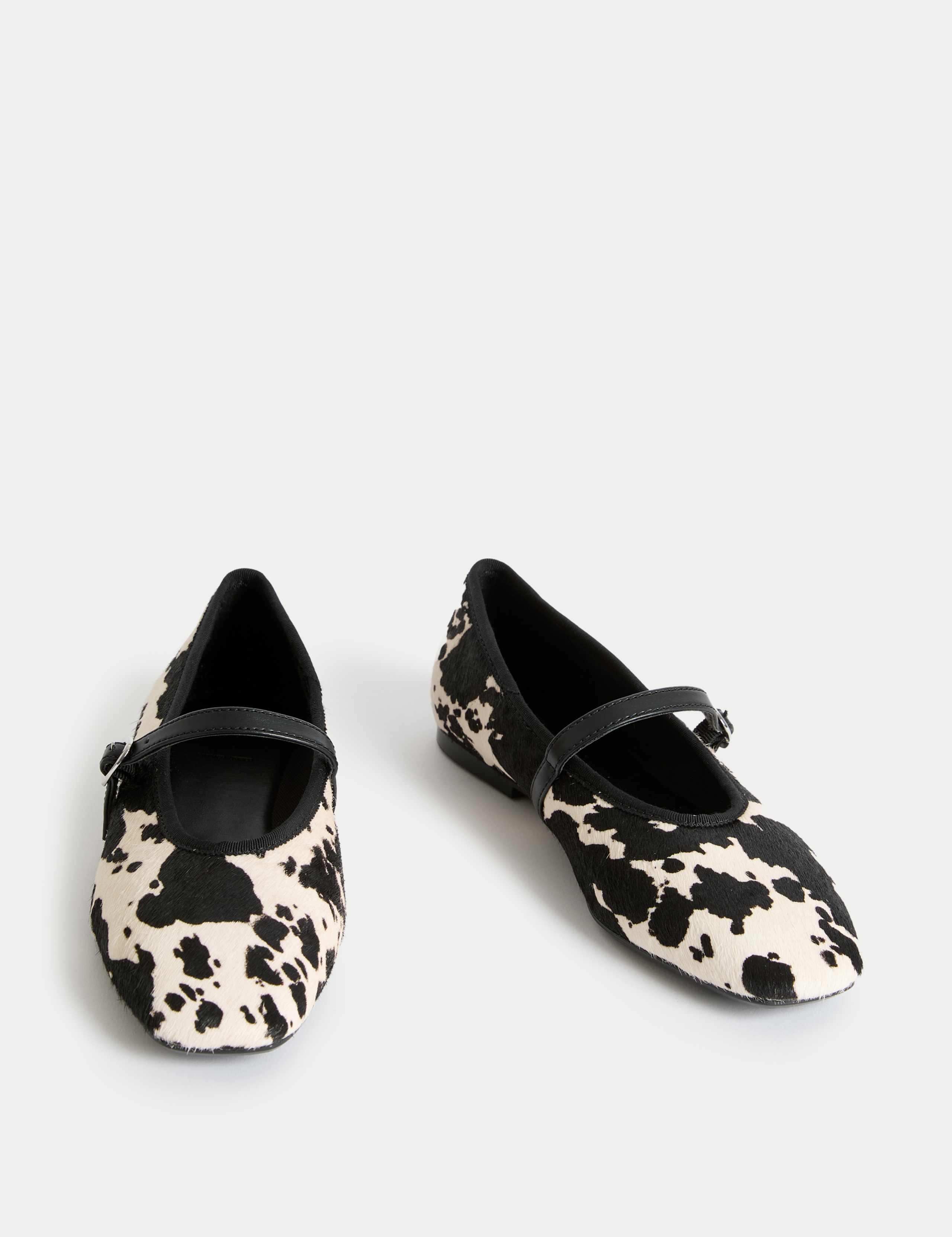Wide Fit Animal Print Strappy Ballet Pumps 2 of 3