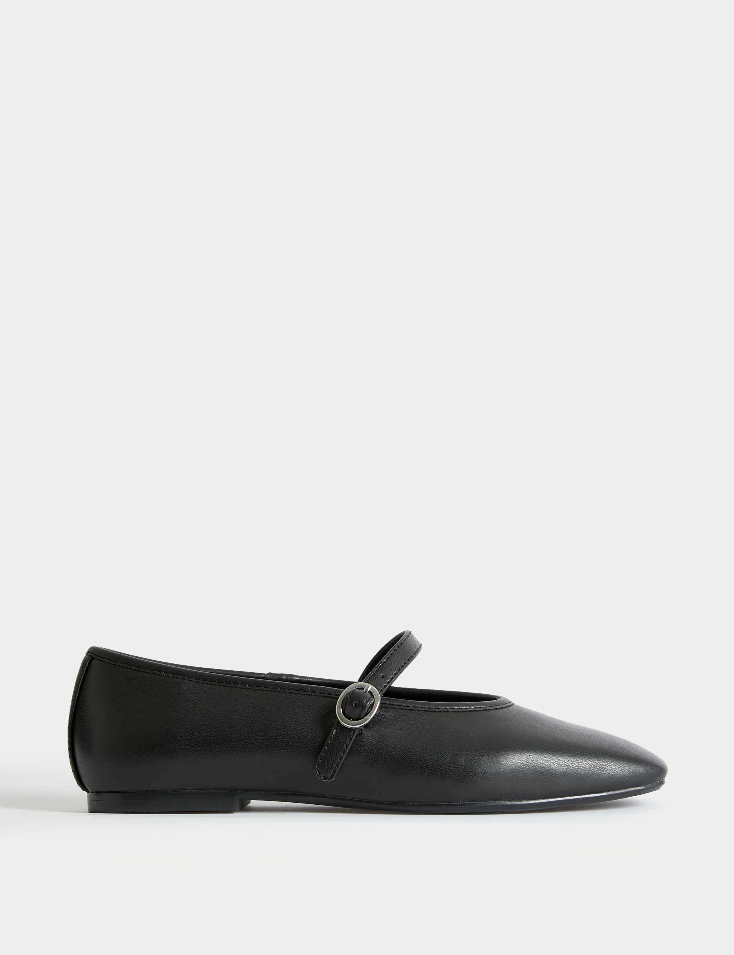 Wide Fit Strappy Flat Ballet Pumps 1 of 3