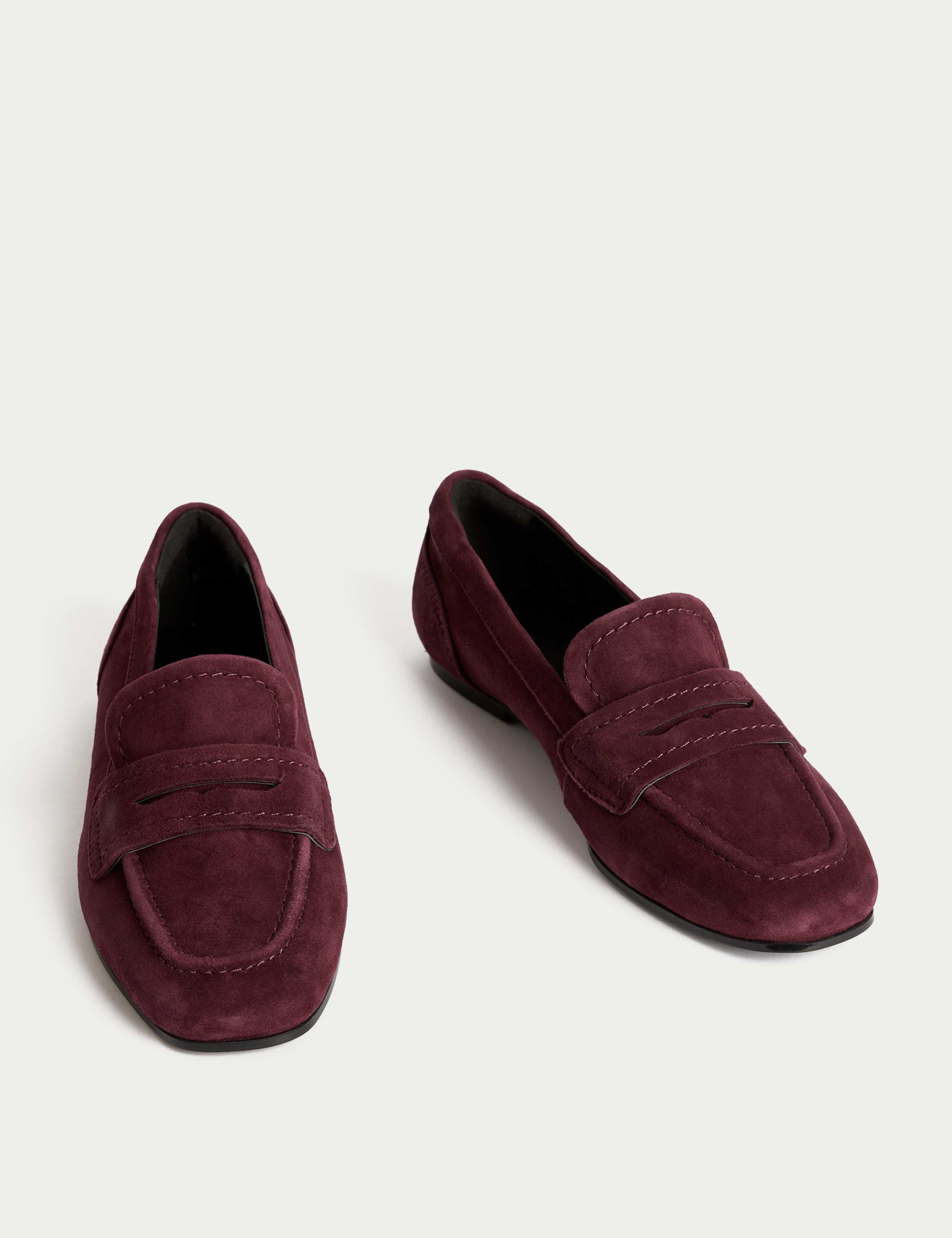 Suede Slip On Flat Loafers 2 of 3