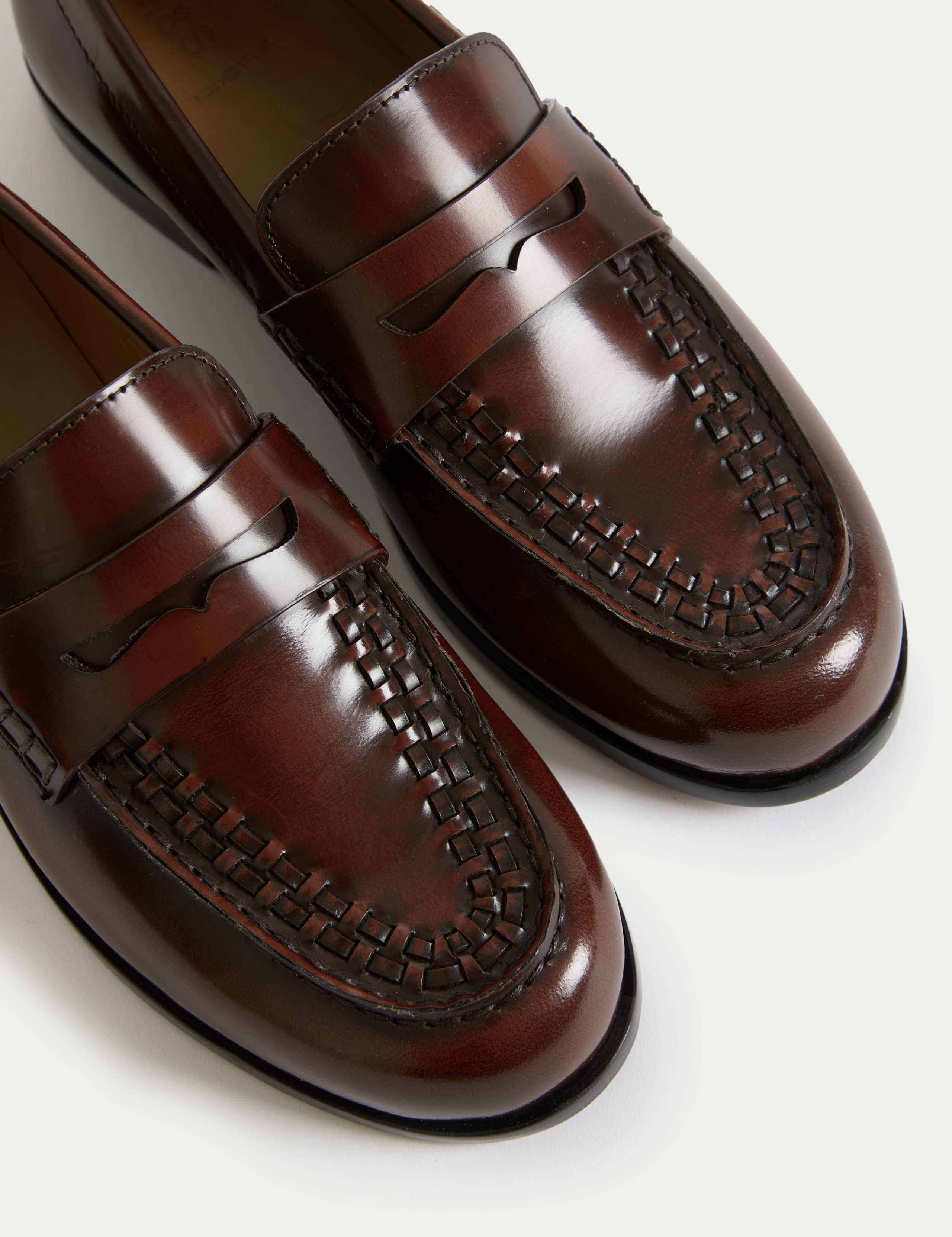 Leather Slip On Flat Loafers 3 of 3