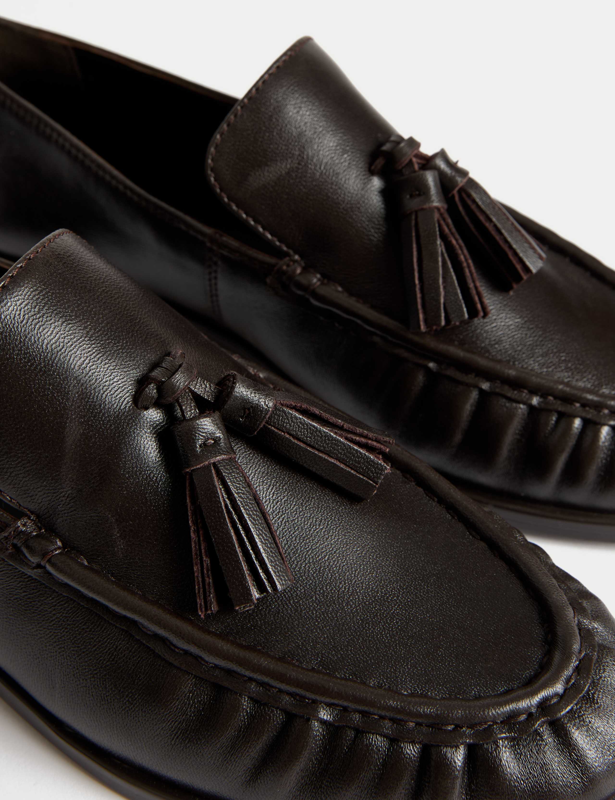 Leather Patent Tassel Flat Loafers 3 of 3
