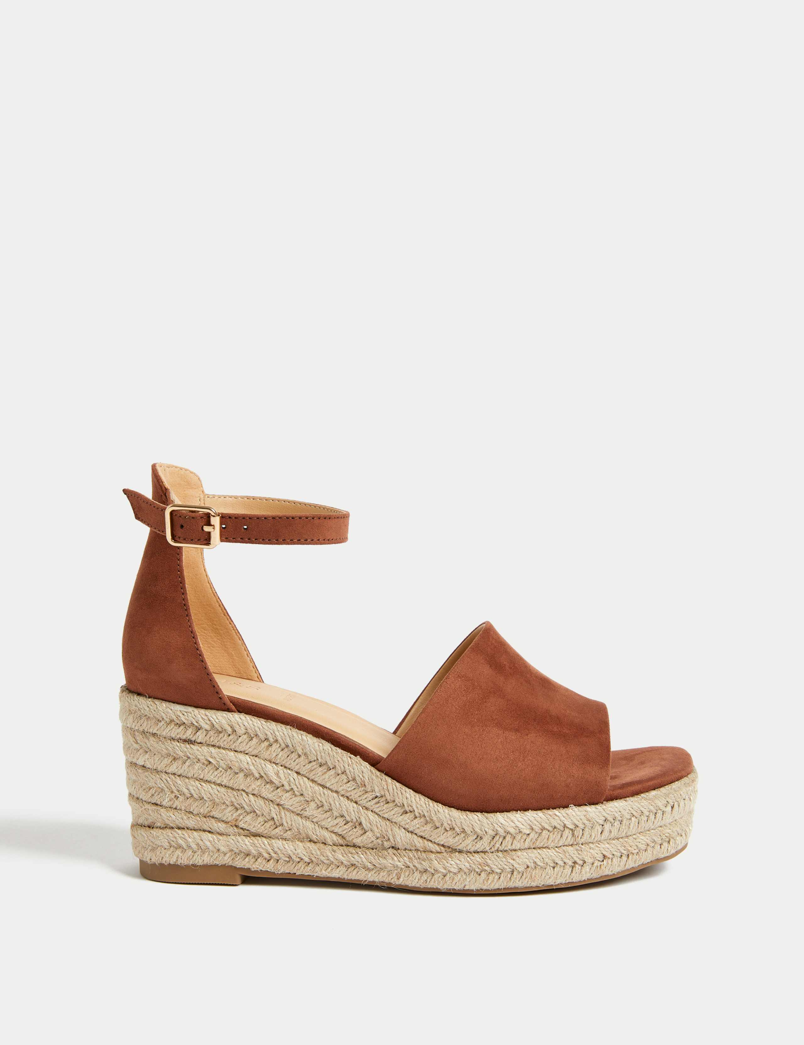 Wide Fit Ankle Strap Wedge Espadrilles 1 of 3