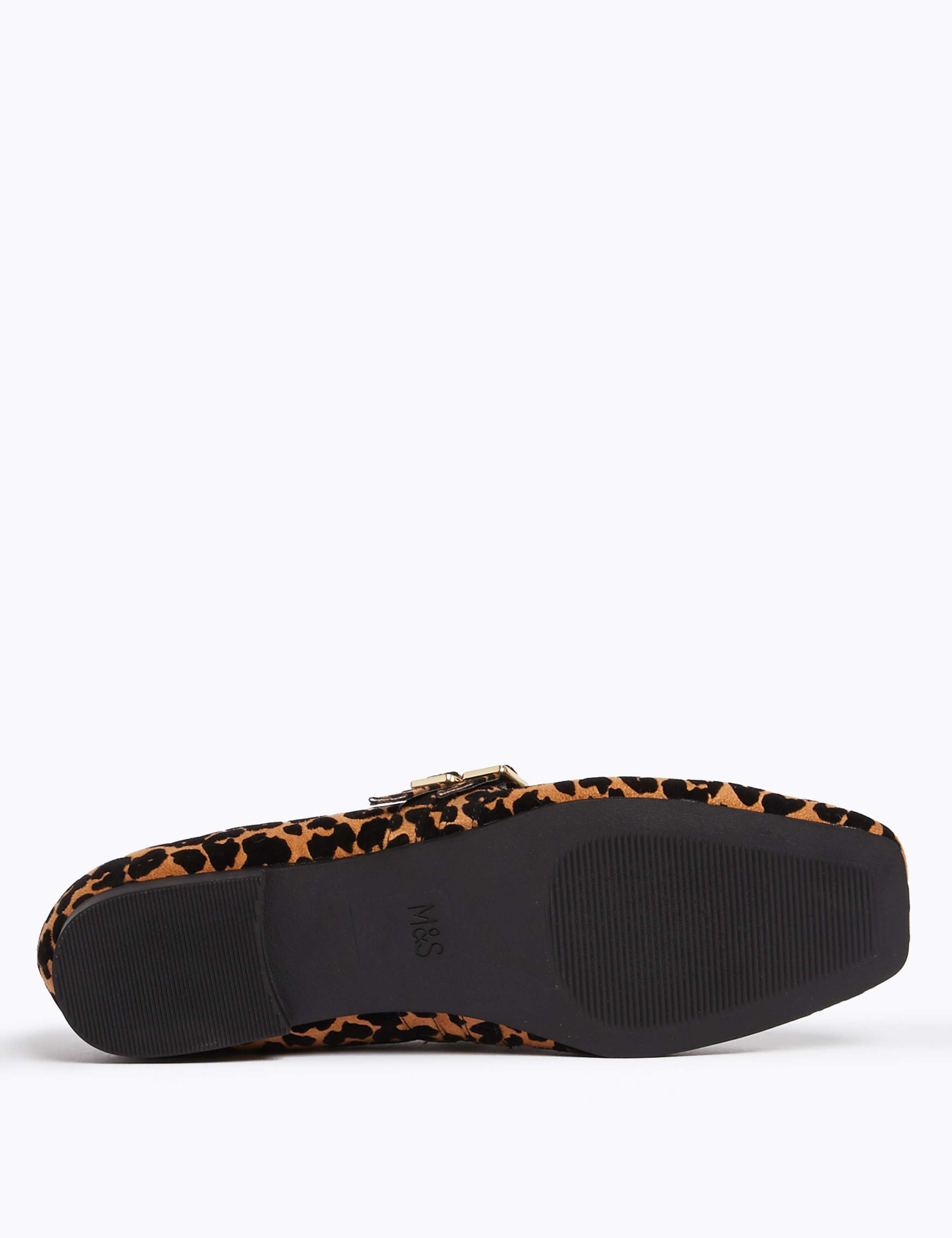 Leopard Print Square Toe Ballet Pumps 4 of 4