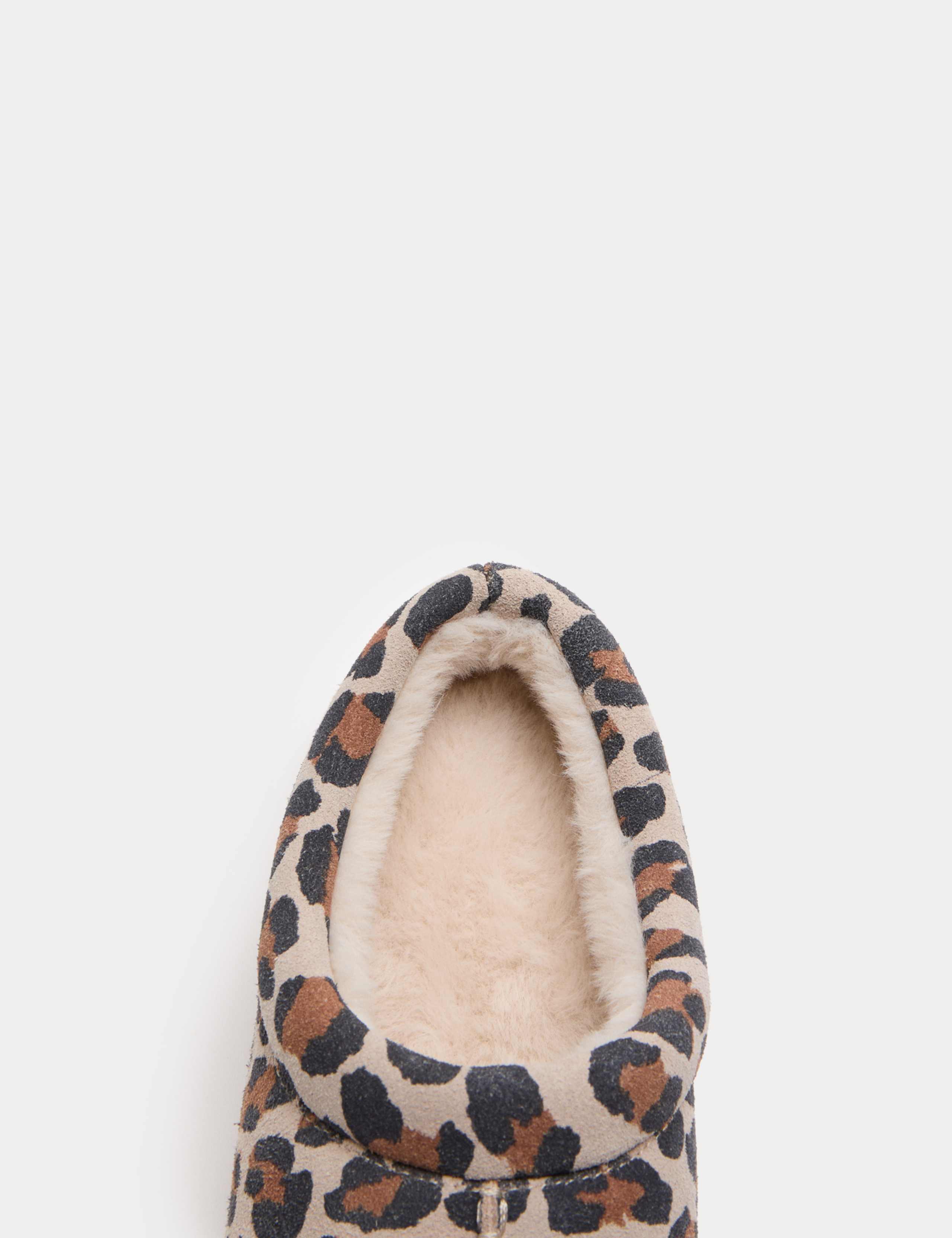 Suede Leopard Print Clog Slippers 3 of 3