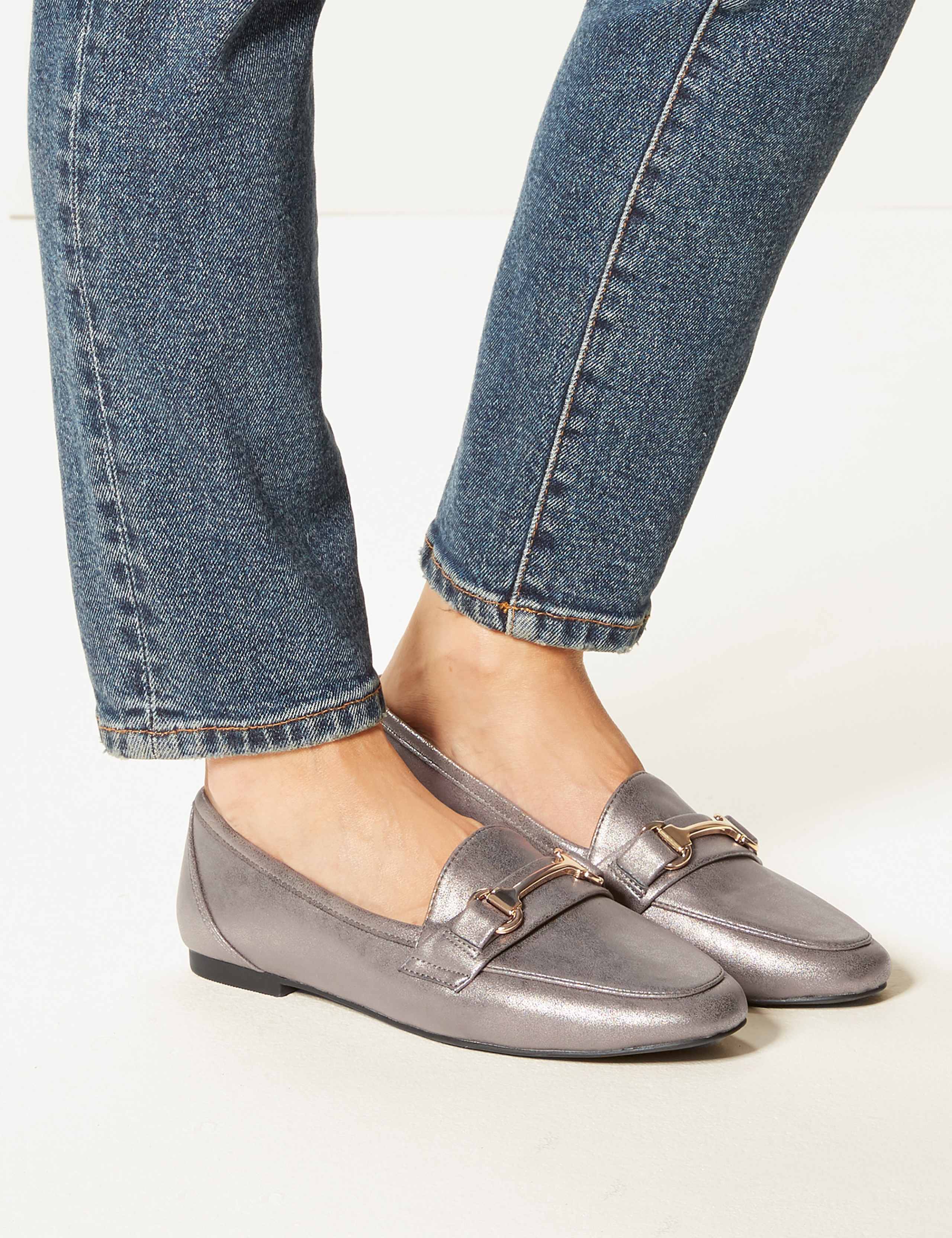 Wide Fit Metal Trim Loafers 1 of 5