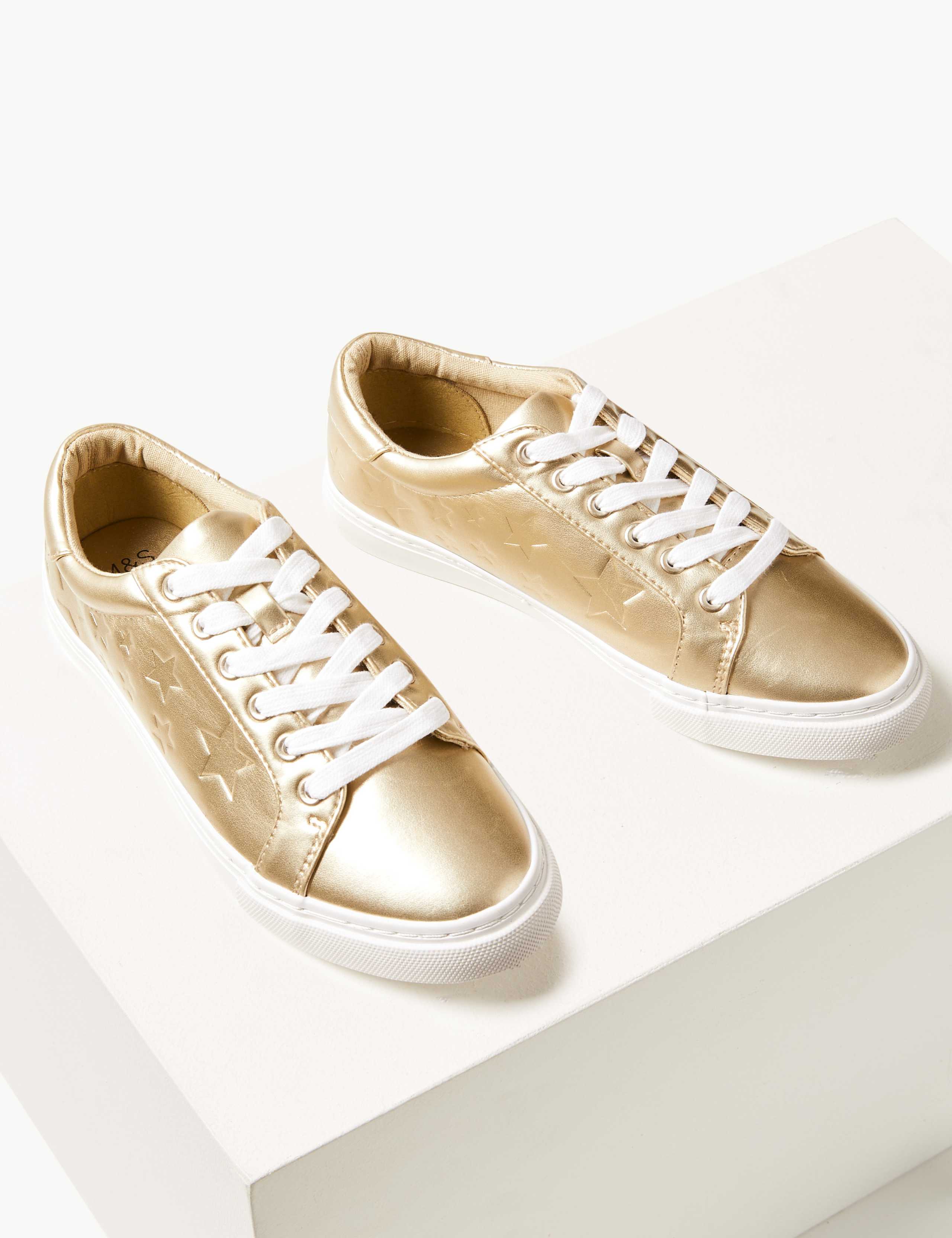 Lace-up Star Embossed Trainers 3 of 5