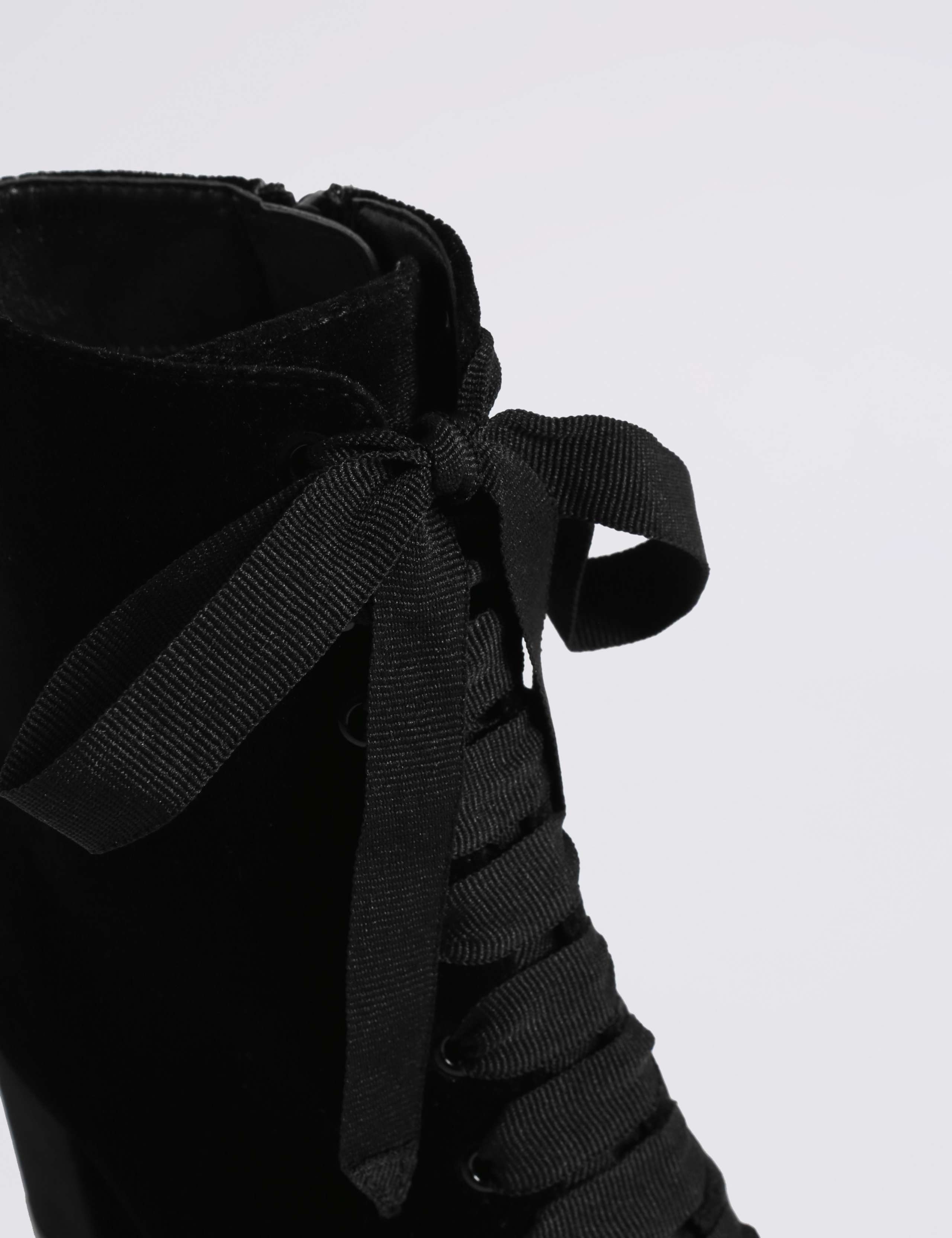 Block Heel Side Zip Lace-up Ankle Boots 6 of 6