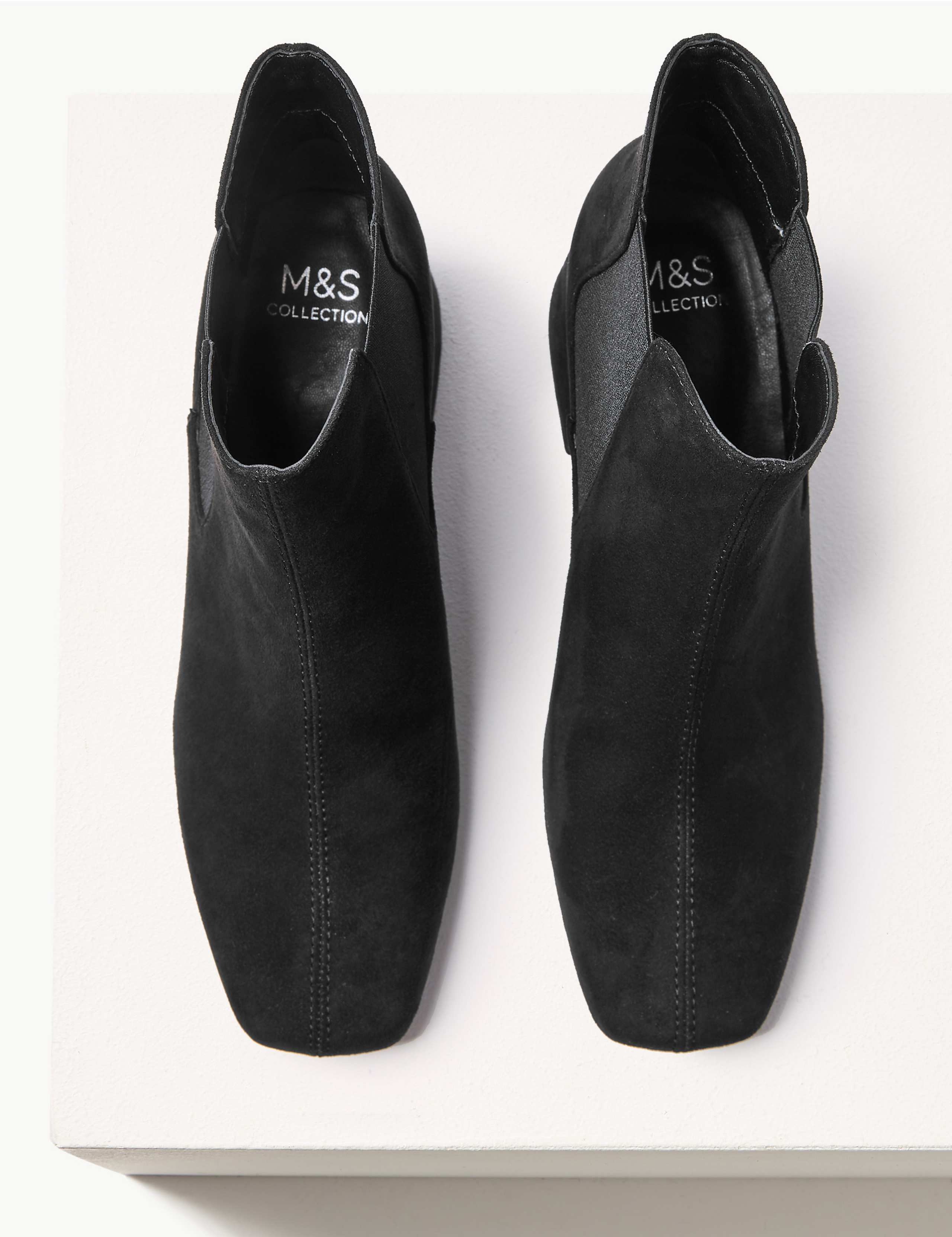 Block Heel Square Toe Chelsea Boots 4 of 6