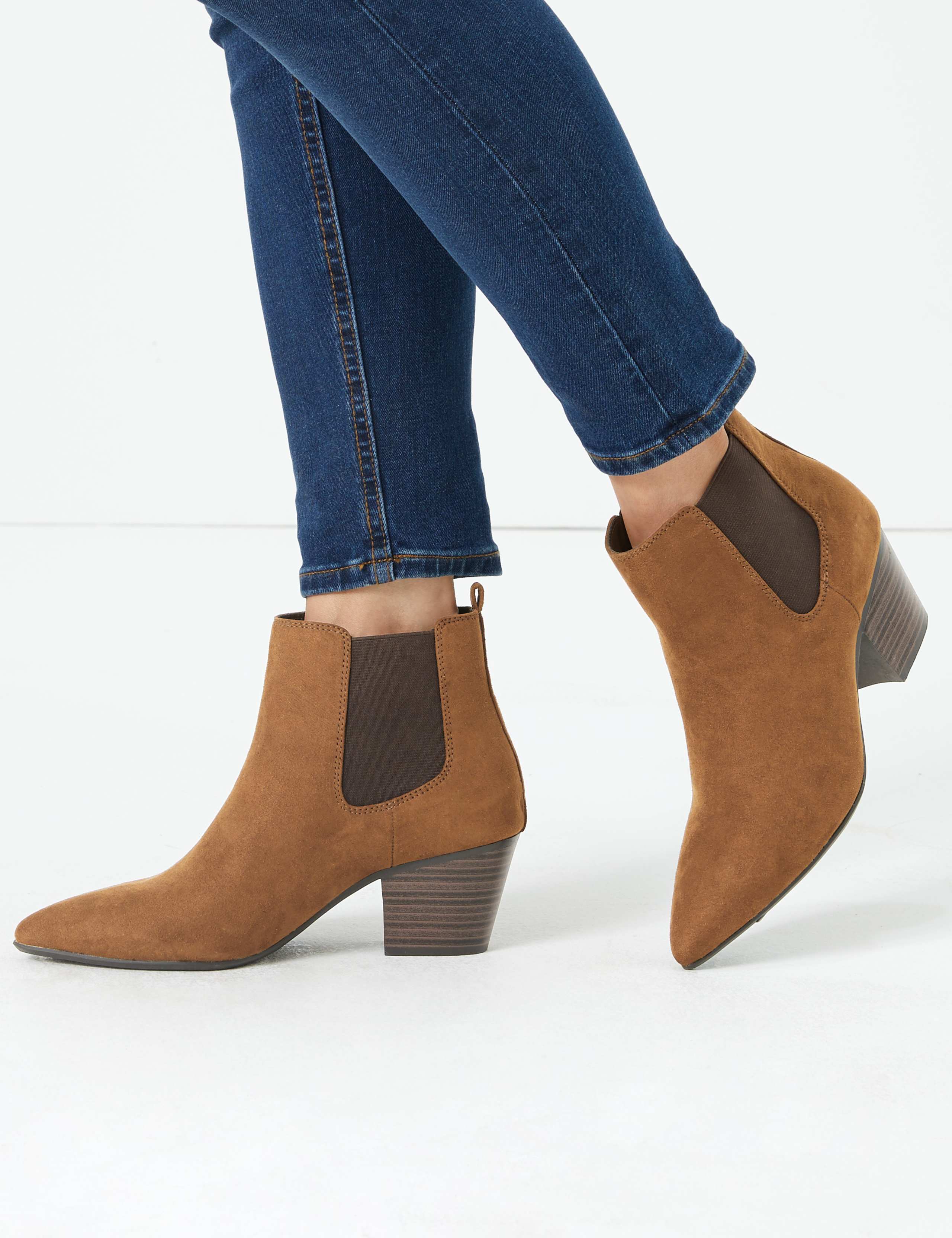 Block Heel Chelsea Ankle Boots 1 of 5