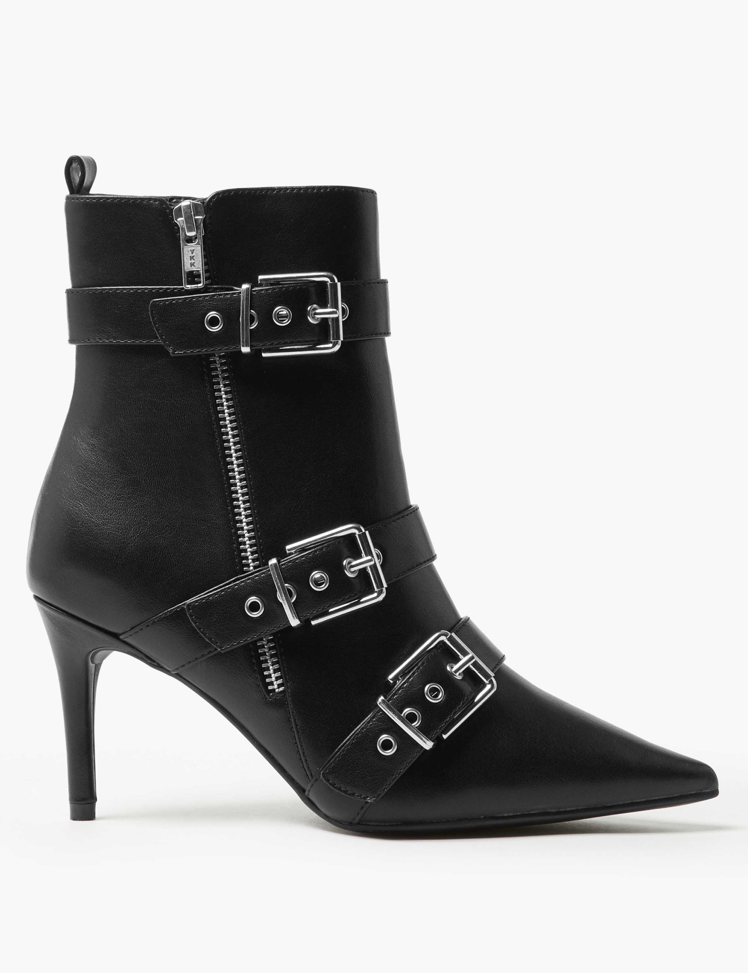 Multi Buckle Stiletto Heel Ankle Boots 2 of 5