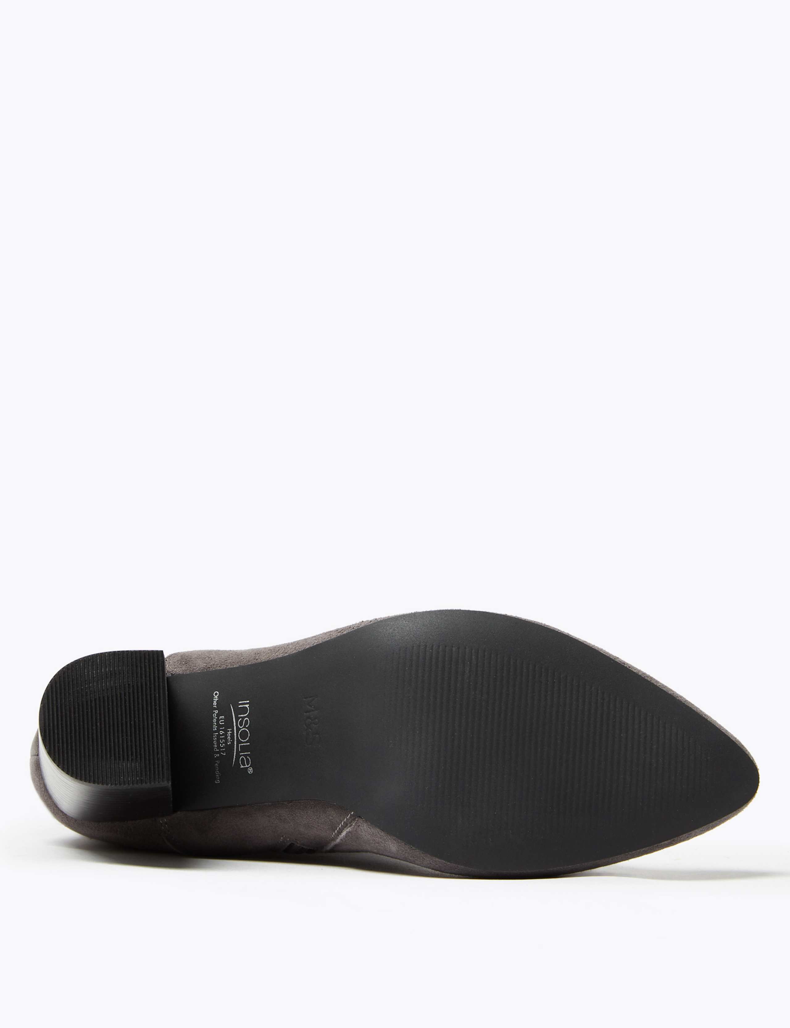 Slouch Block Heel Almond Toe Knee Boots 4 of 4