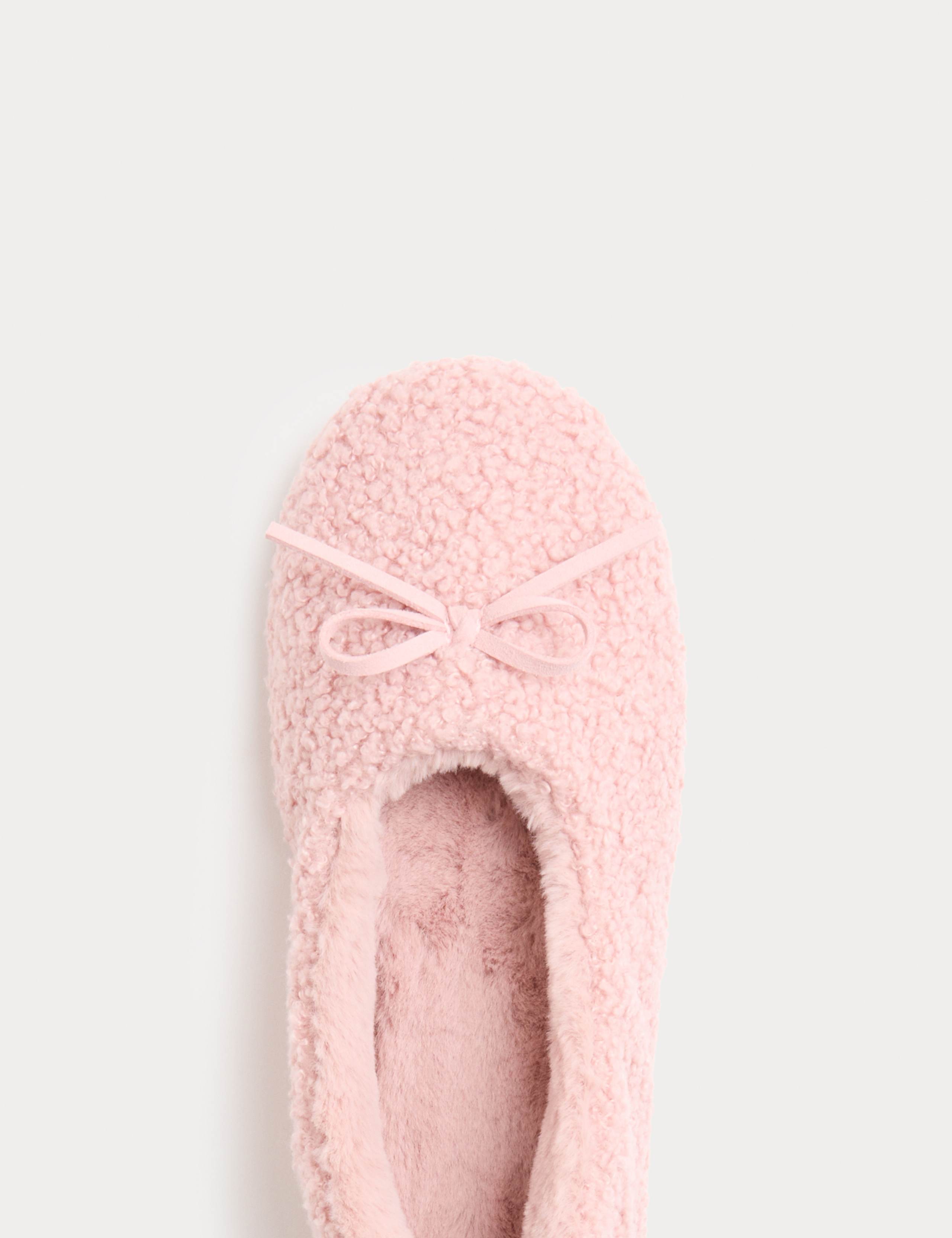 Borg Ballerina Slippers 2 of 3
