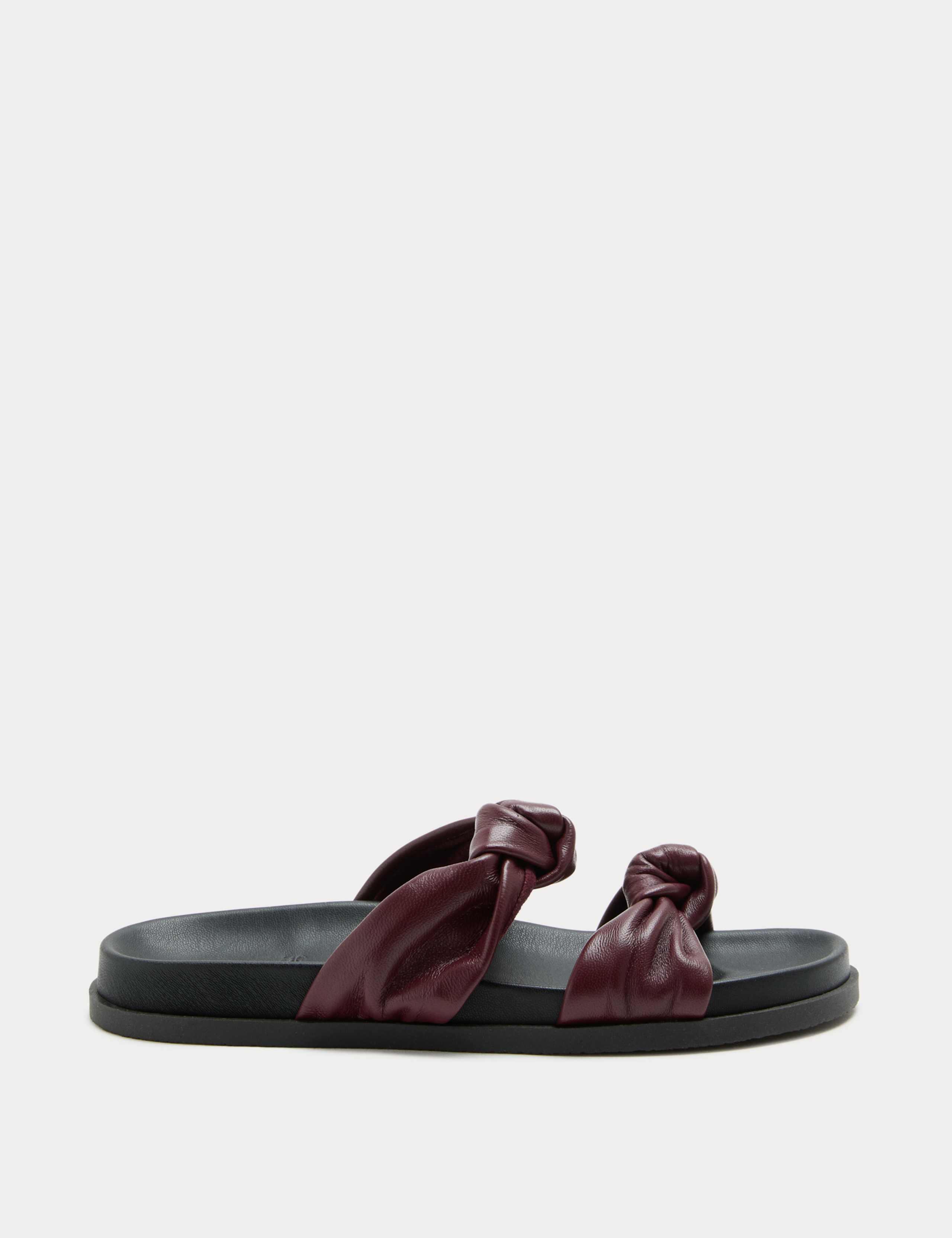 Leather Knot Flat Footbed Sandals 2 of 3