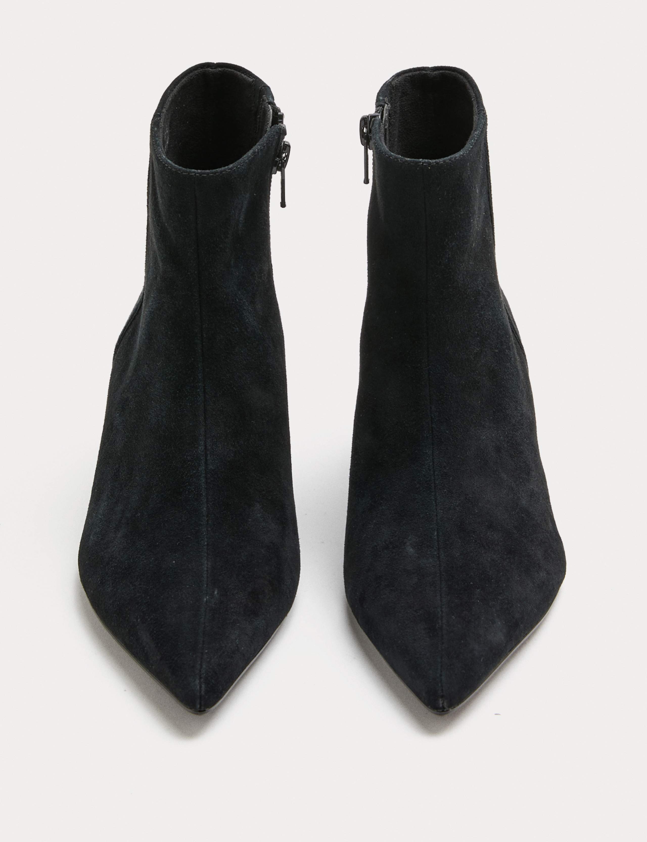 Wide Fit Suede Kitten Heel Pointed Ankle Boots 2 of 3