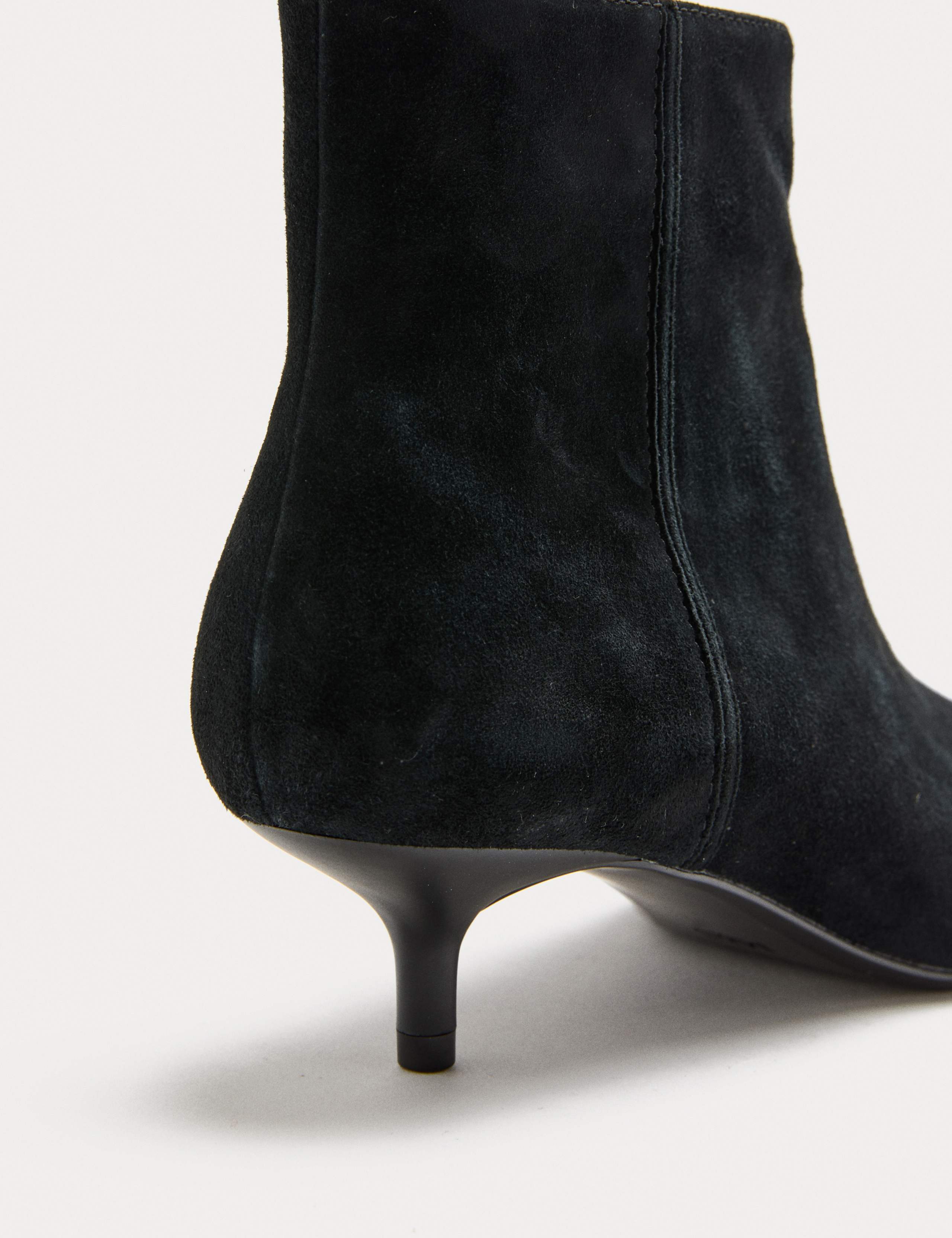 Wide Fit Suede Kitten Heel Pointed Ankle Boots 3 of 3