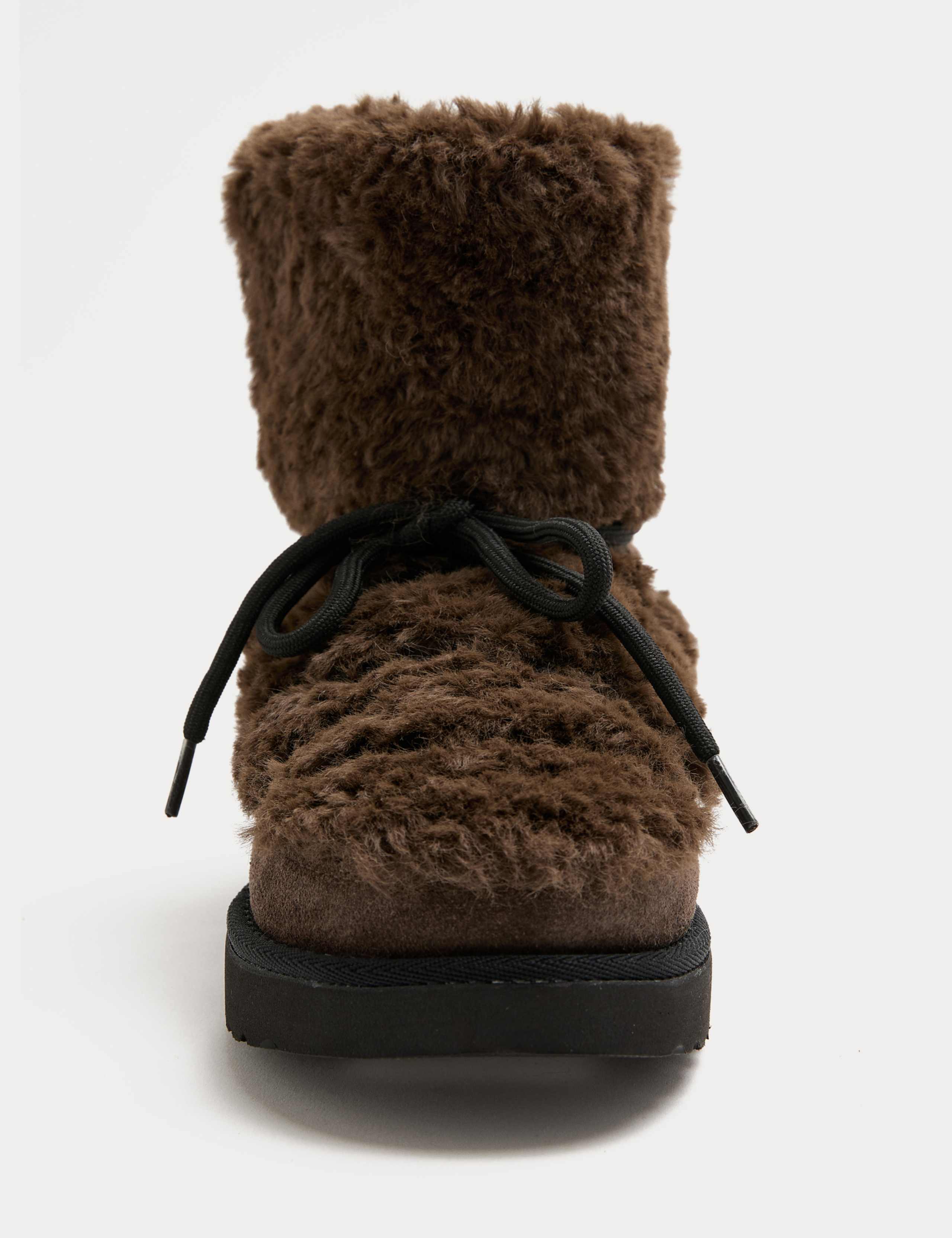 Borg Chunky Lace Up Winter Boots 4 of 4