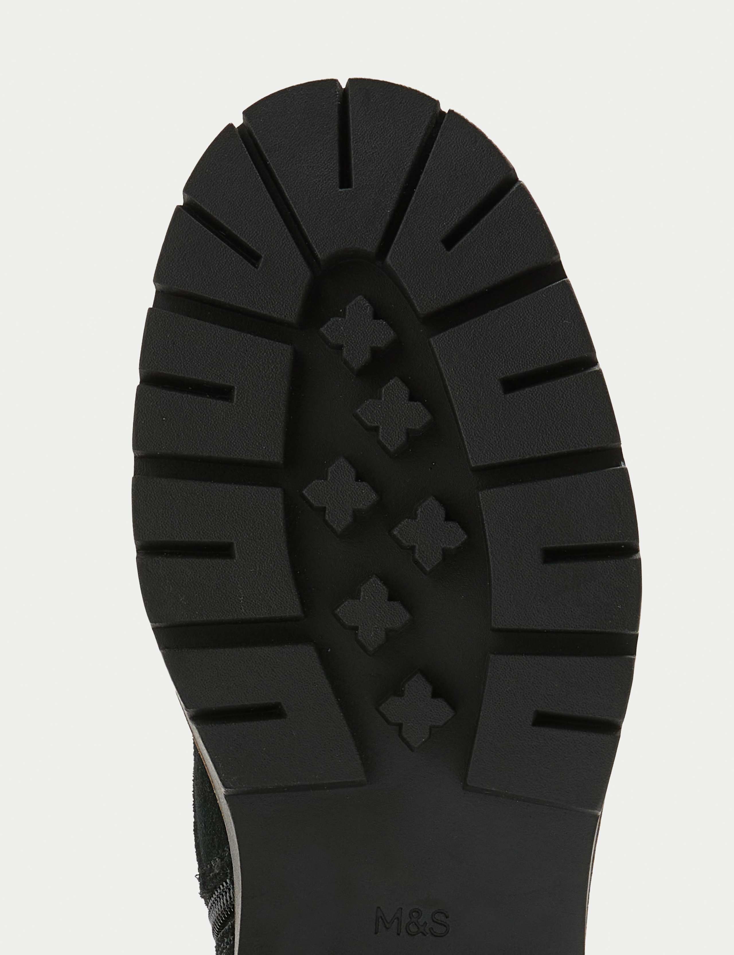 Suede Borg Lined Block Heel Winter Boots 4 of 4