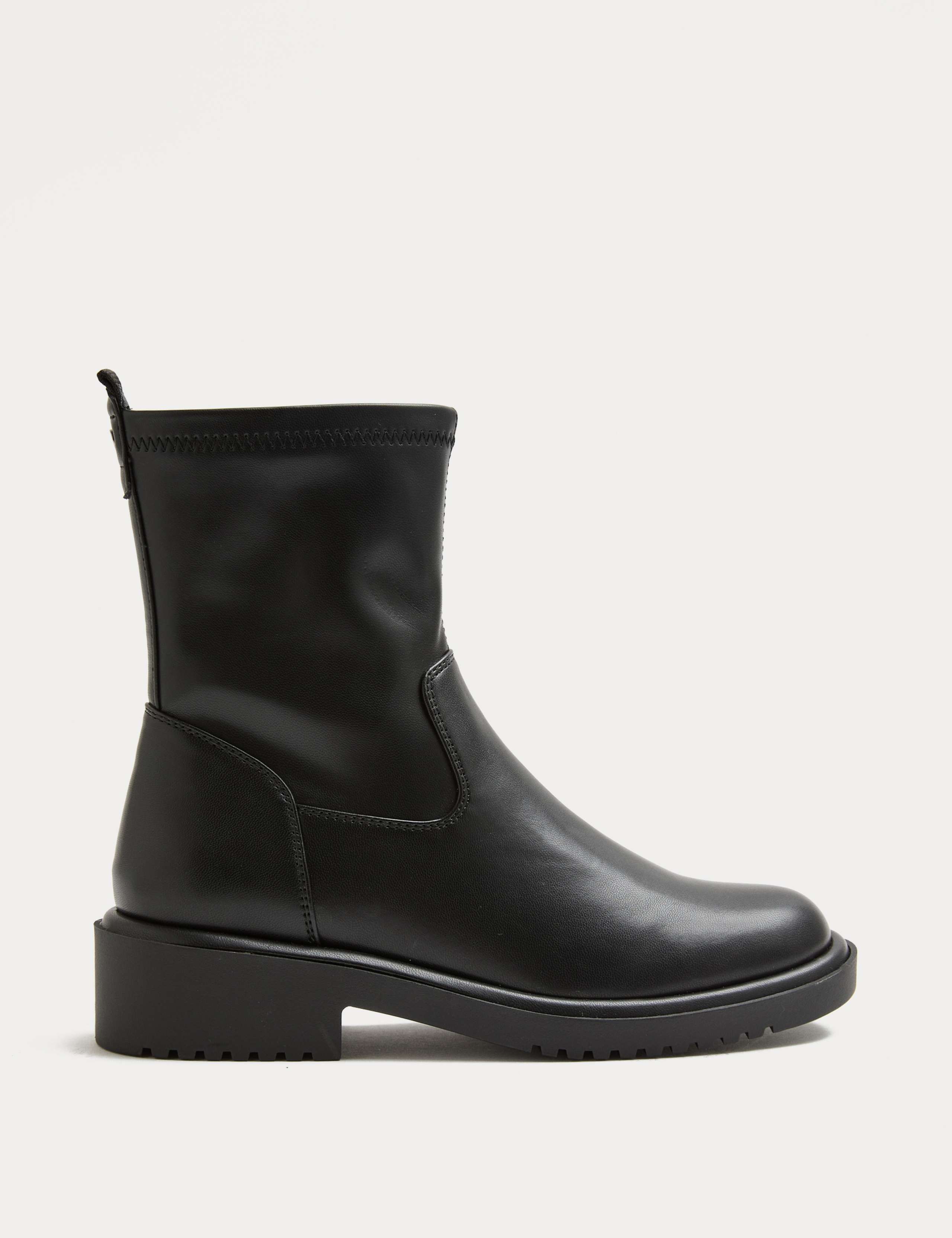 Block Heel Sock Ankle Boots 2 of 3