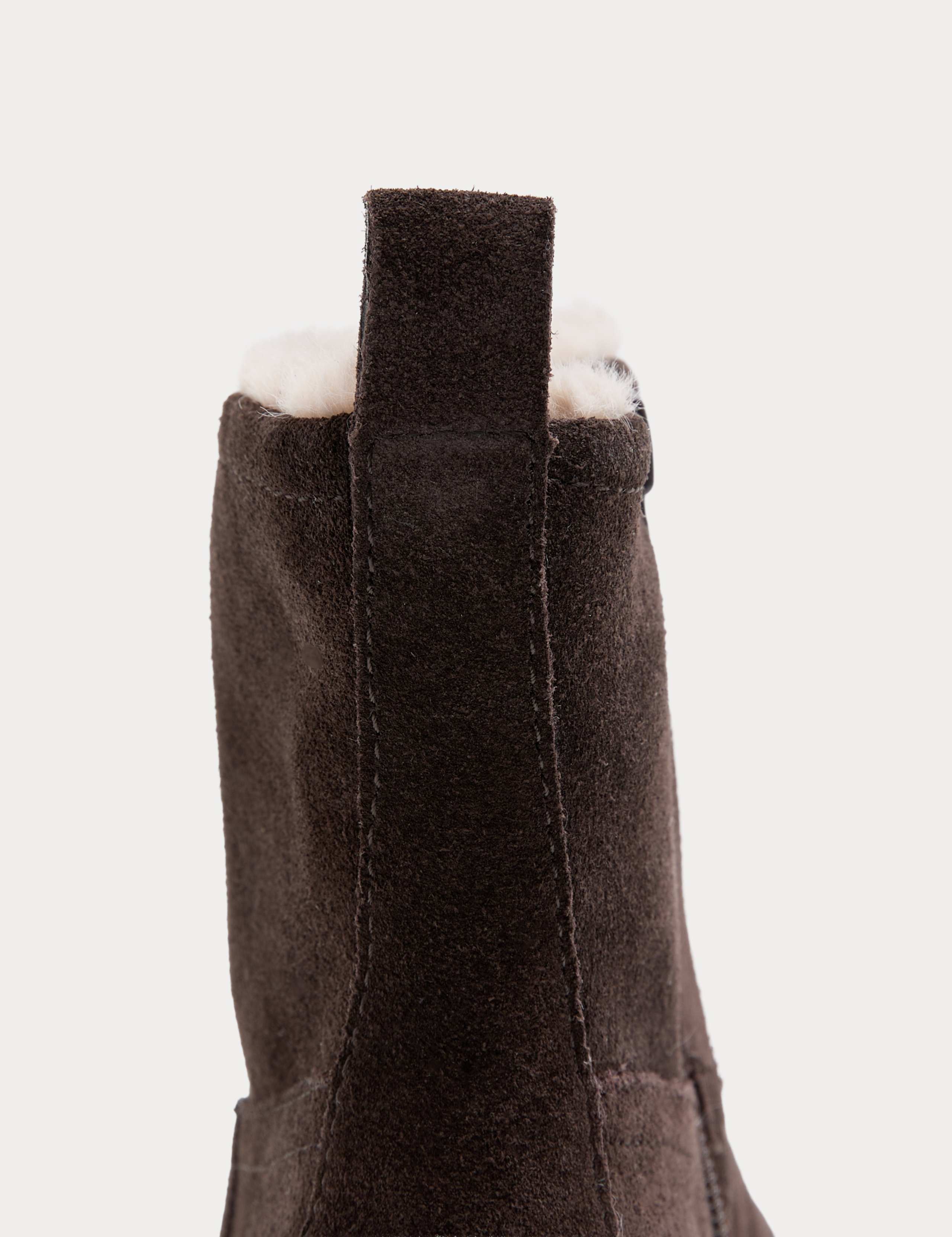 Suede Faux Fur Lining Flat Ankle Boots 3 of 3
