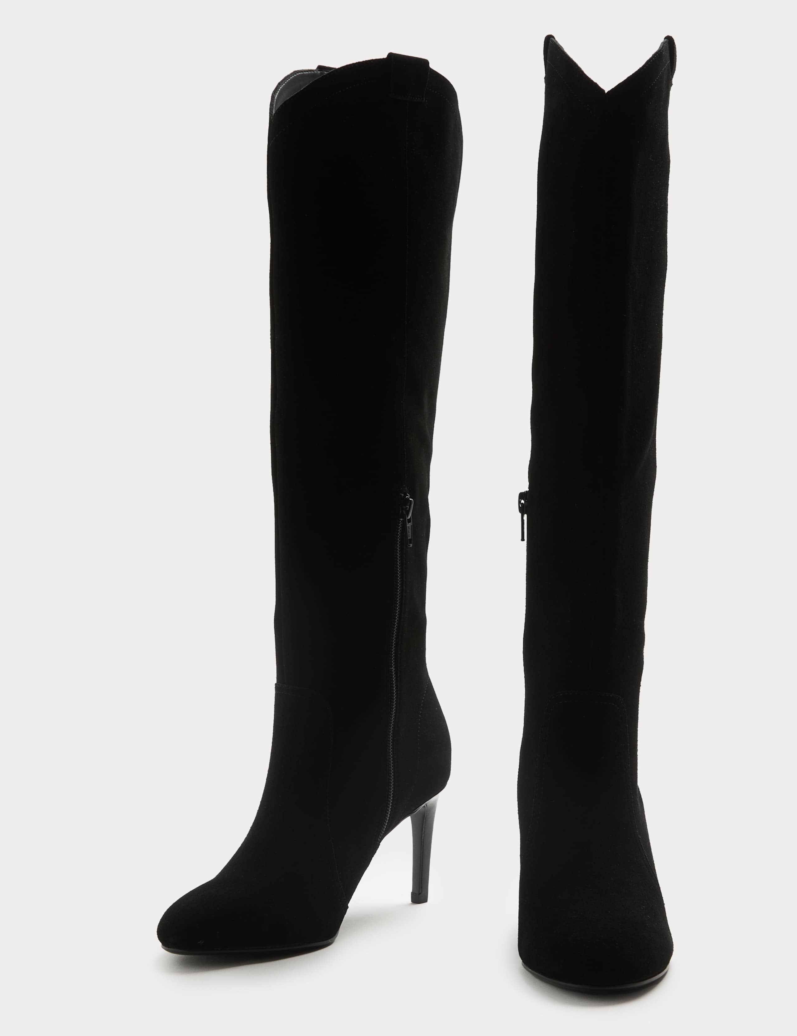 Suede Stiletto Heel Knee High Boots 2 of 3