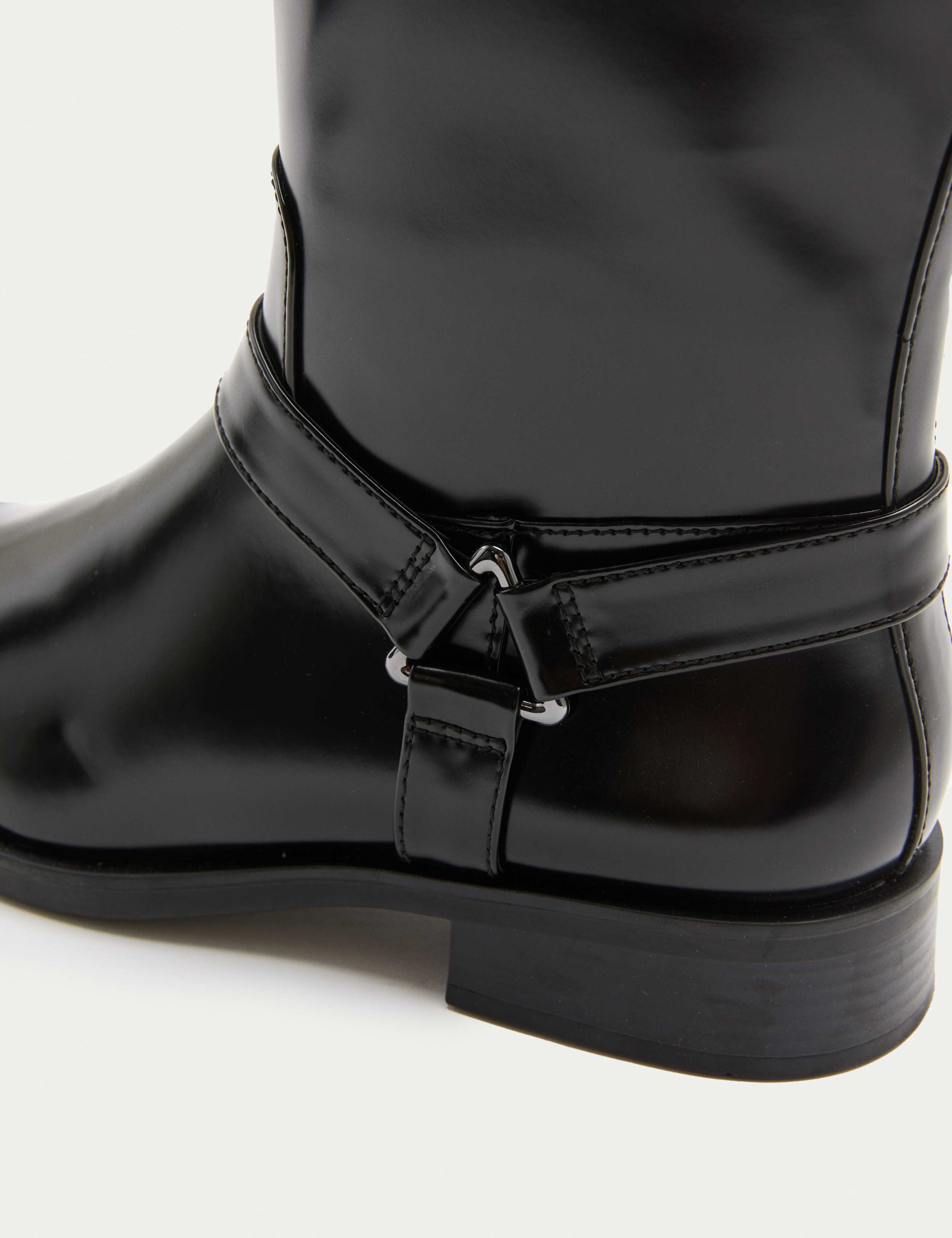 Leather Buckle Knee High Riding Boots 2 of 4