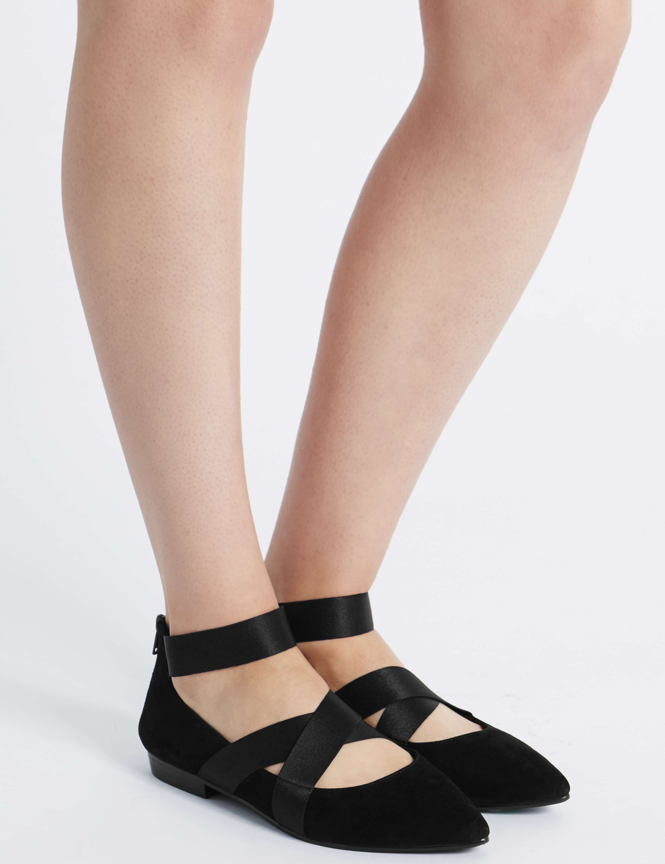 Wide Fit Suede Point Pump Shoes 1 of 6