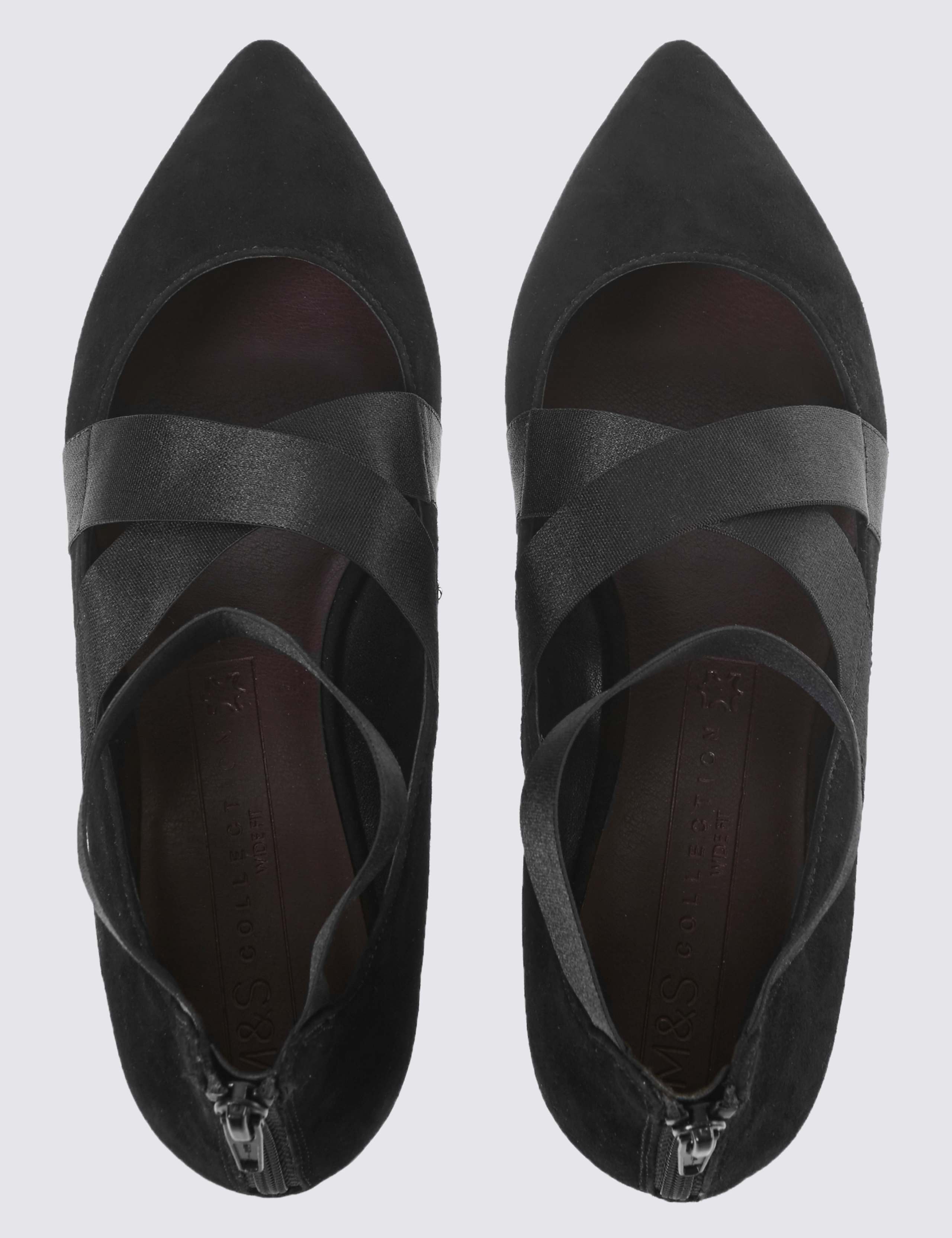 Wide Fit Suede Point Pump Shoes 4 of 6
