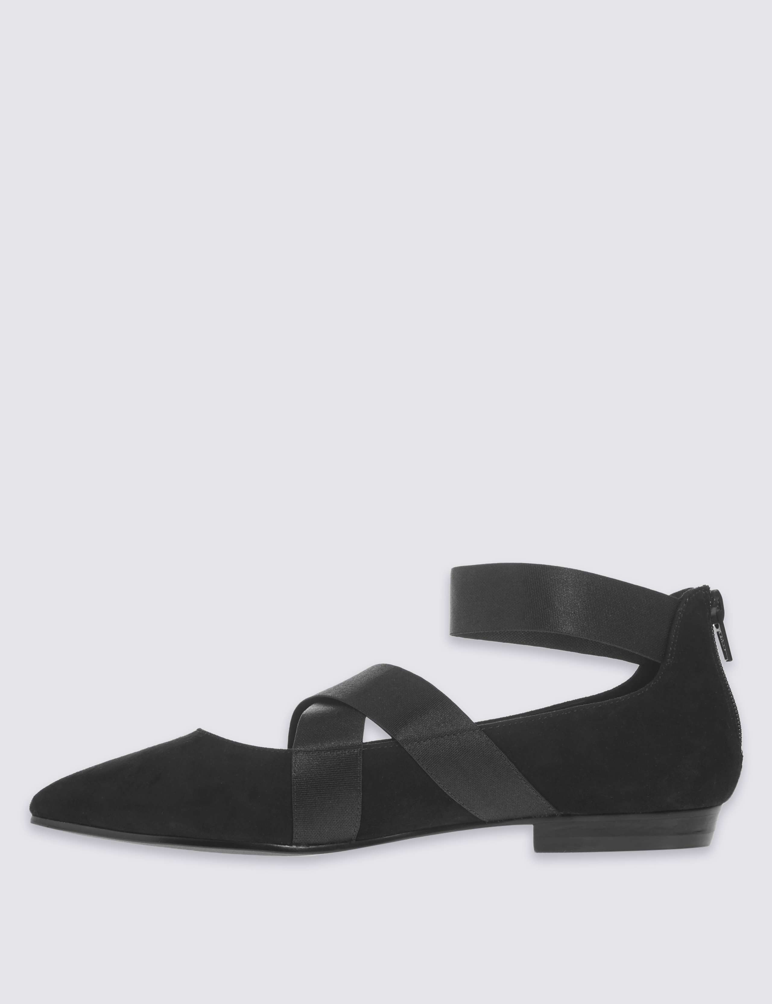Wide Fit Suede Point Pump Shoes 5 of 6