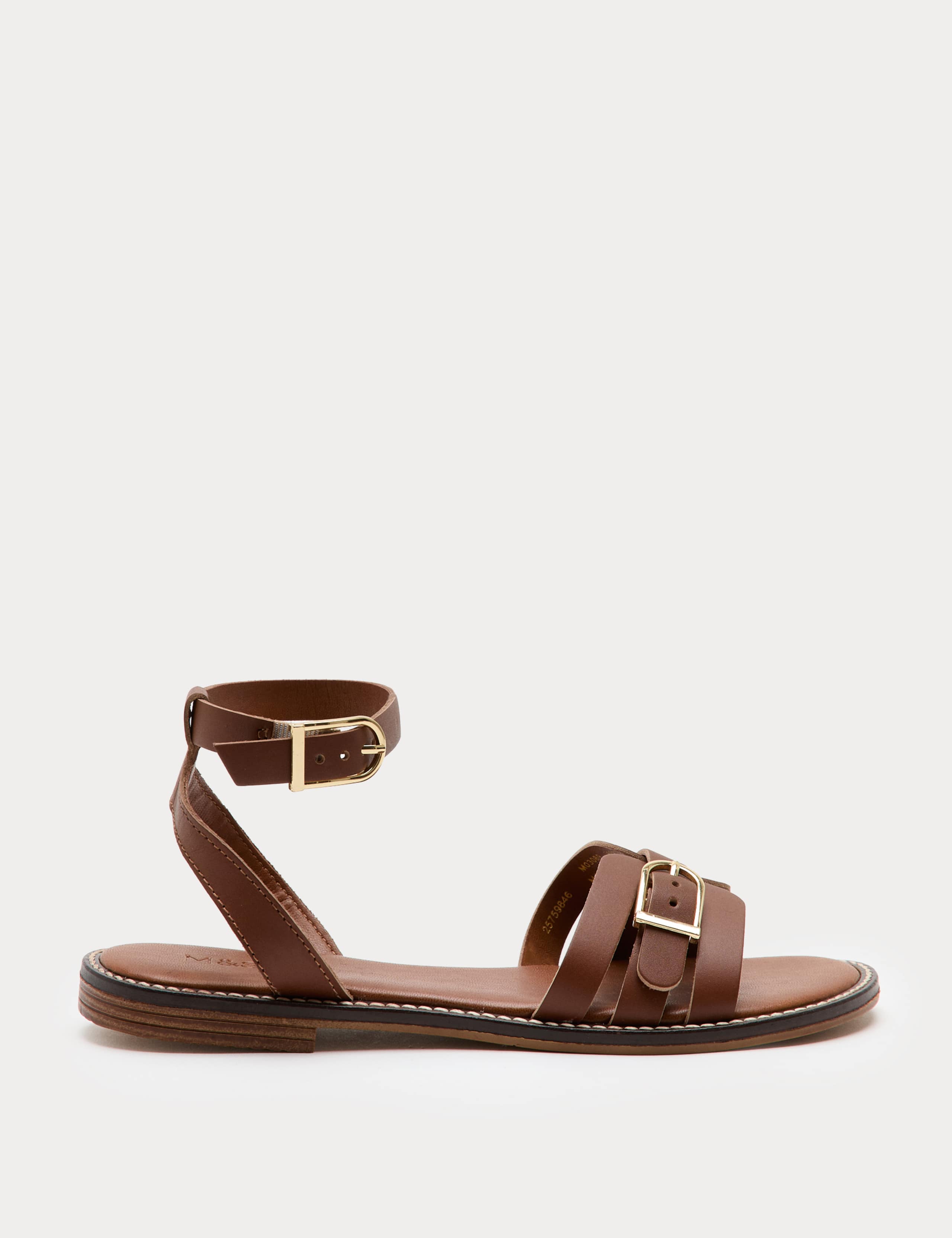 Leather Buckle Ankle Strap Sandals 2 of 3