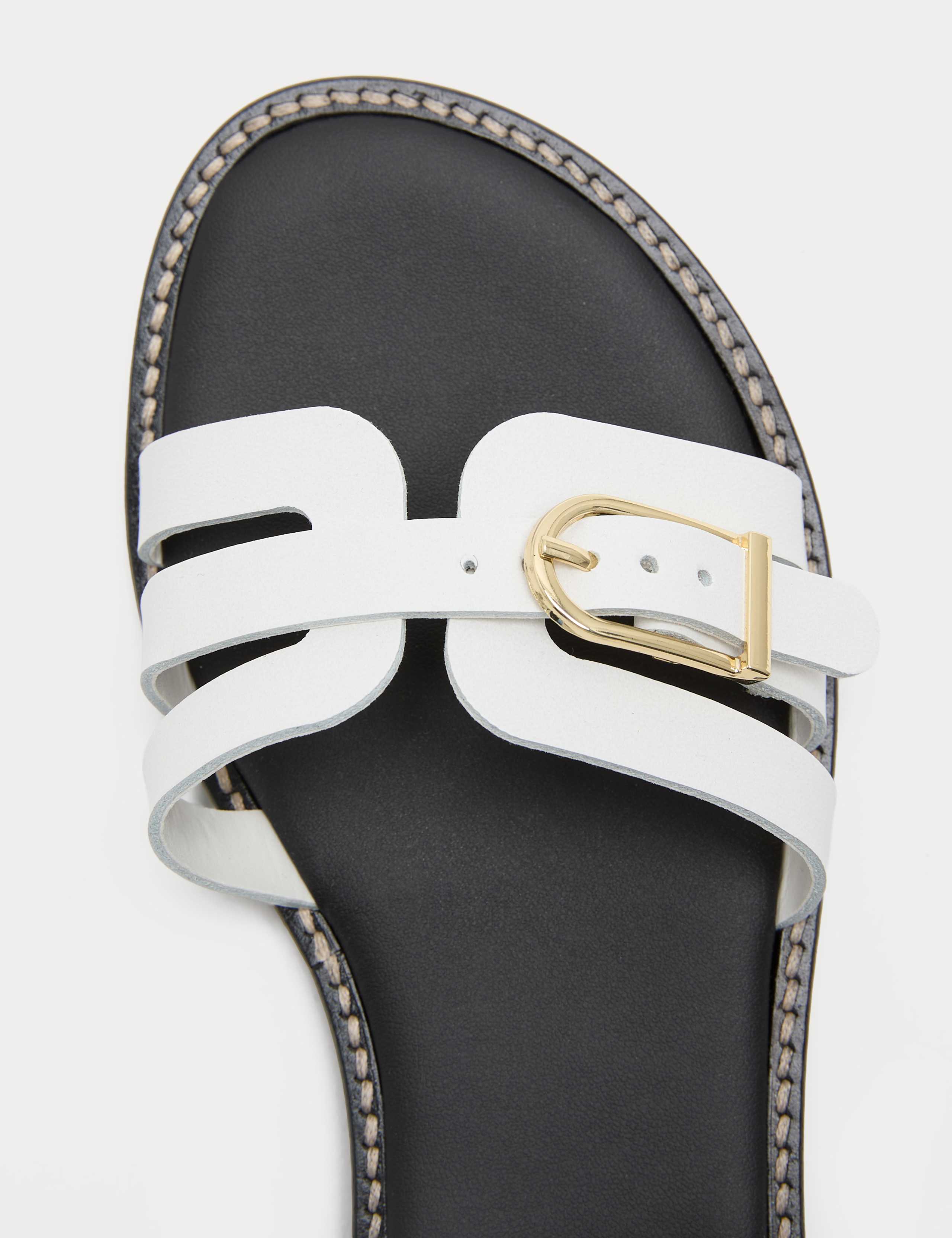 Leather Buckle Ankle Strap Sandals 3 of 3