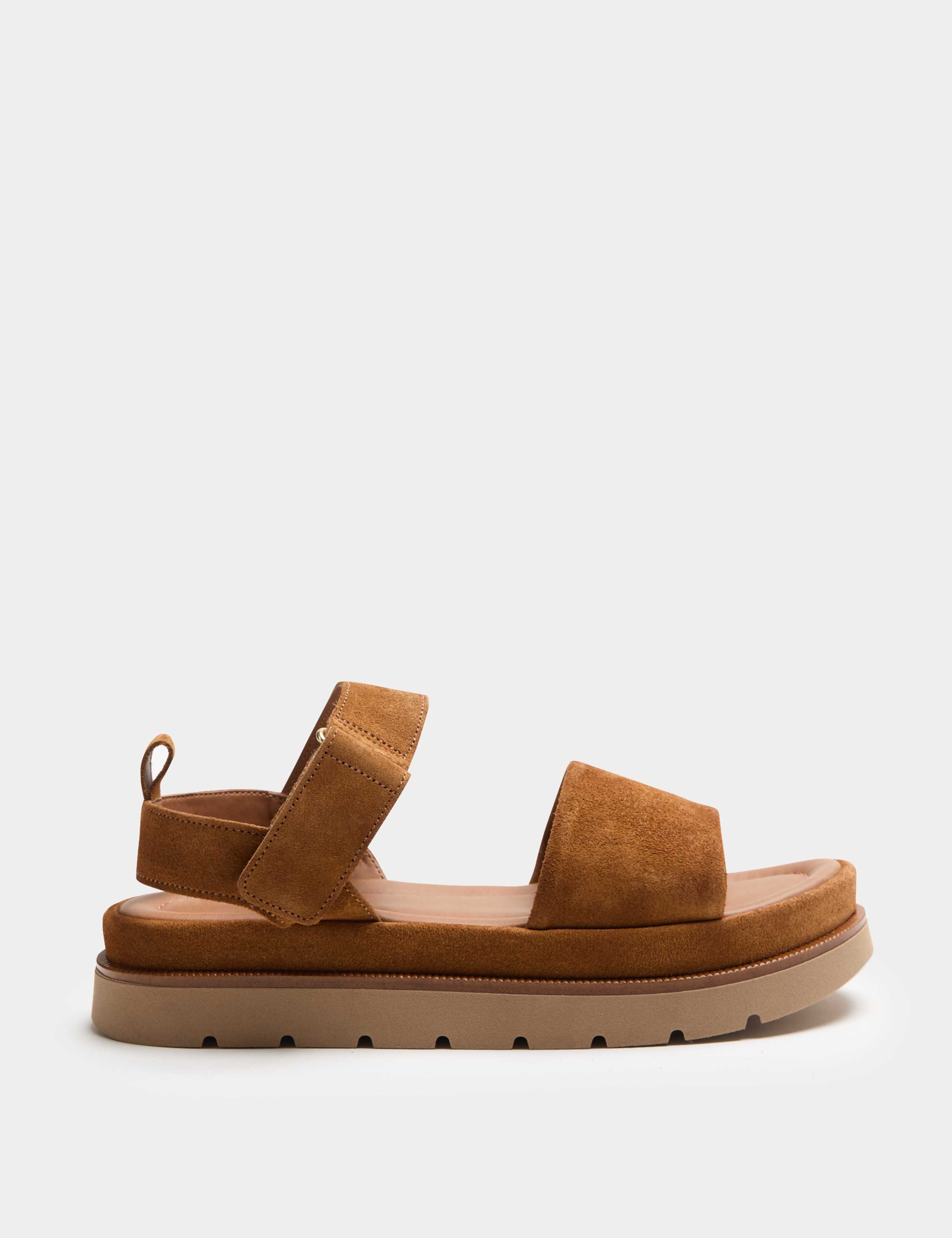 Suede Ankle Strap Flatform Sandals 2 of 3