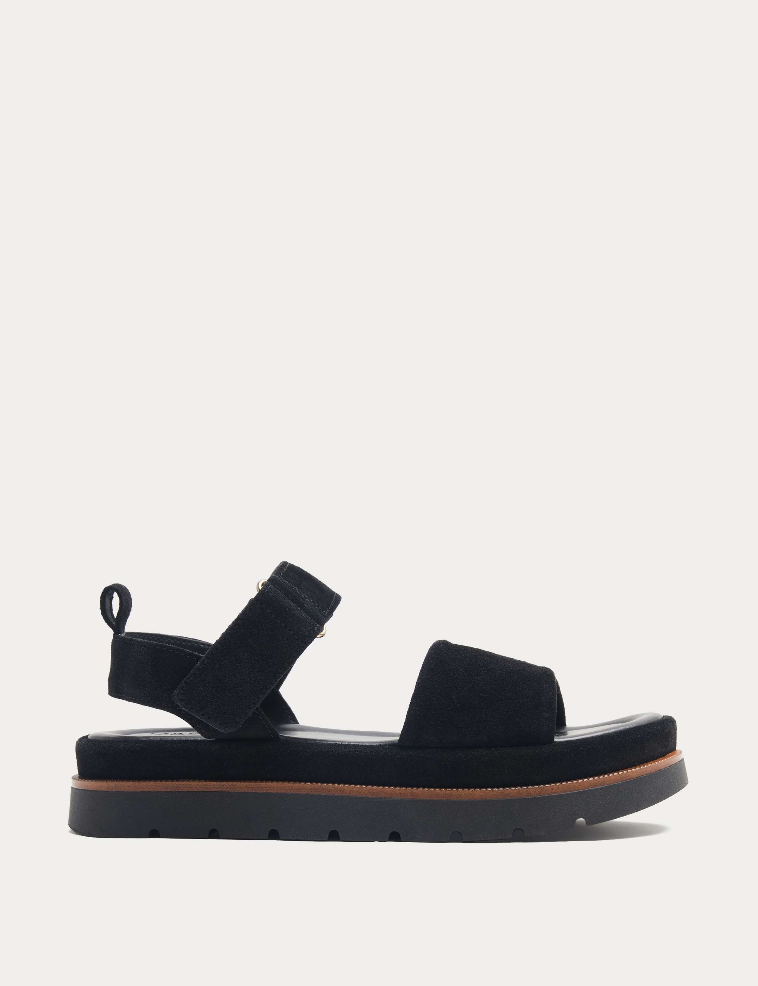 Suede Ankle Strap Flatform Sandals 1 of 3