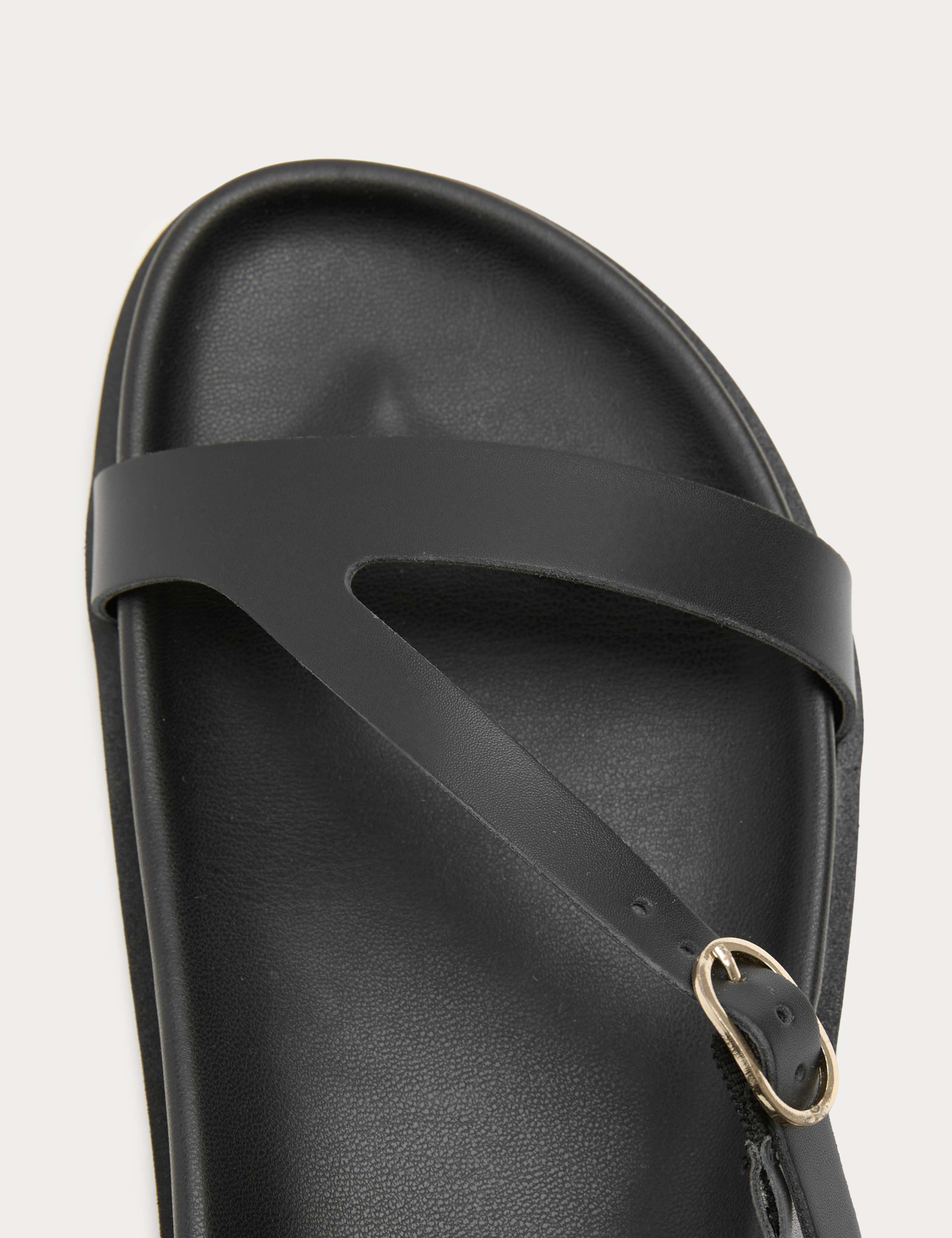 Leather Buckle Ankle Strap Flat Sandals 3 of 3