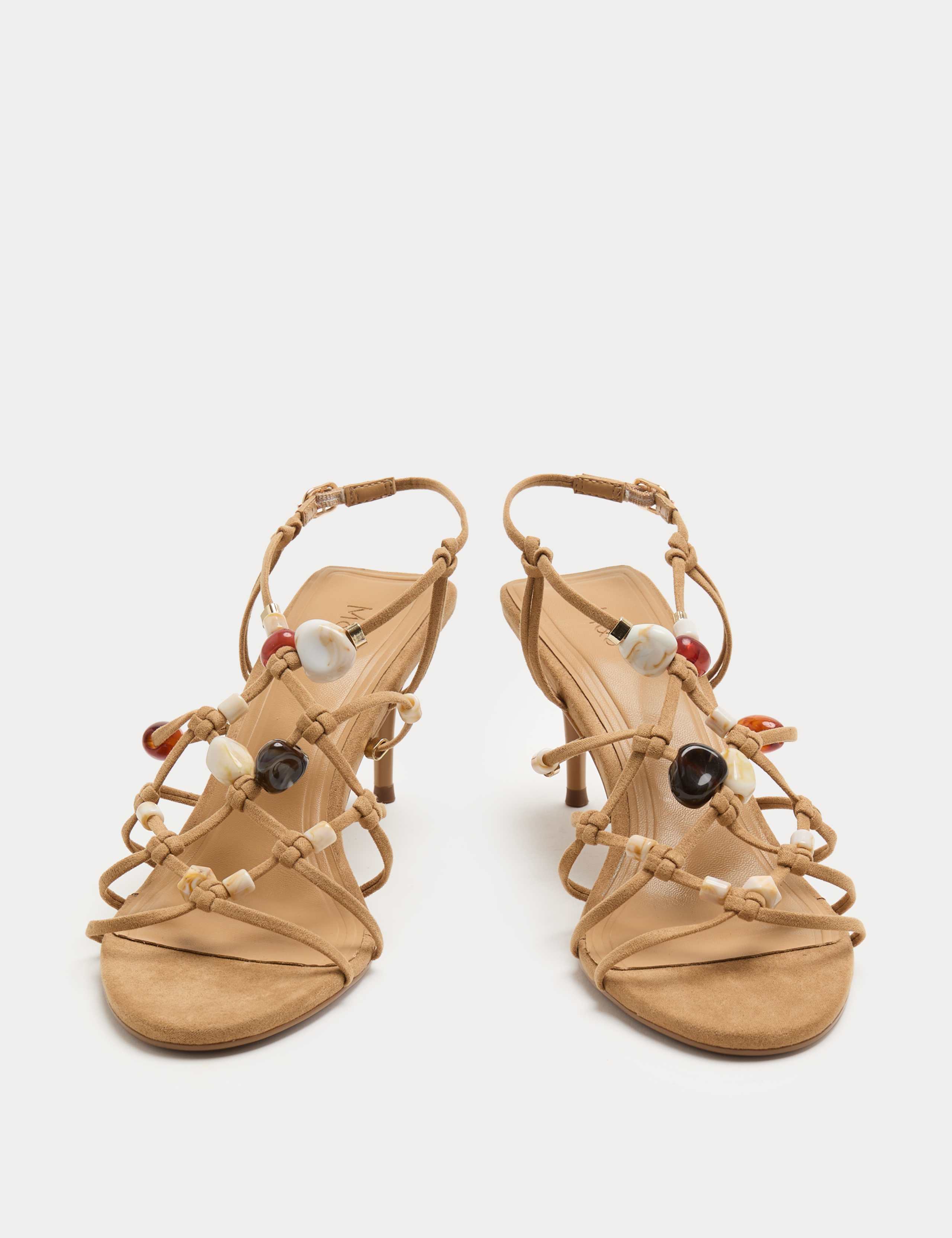 Beaded Strappy Stiletto Sandals 1 of 3