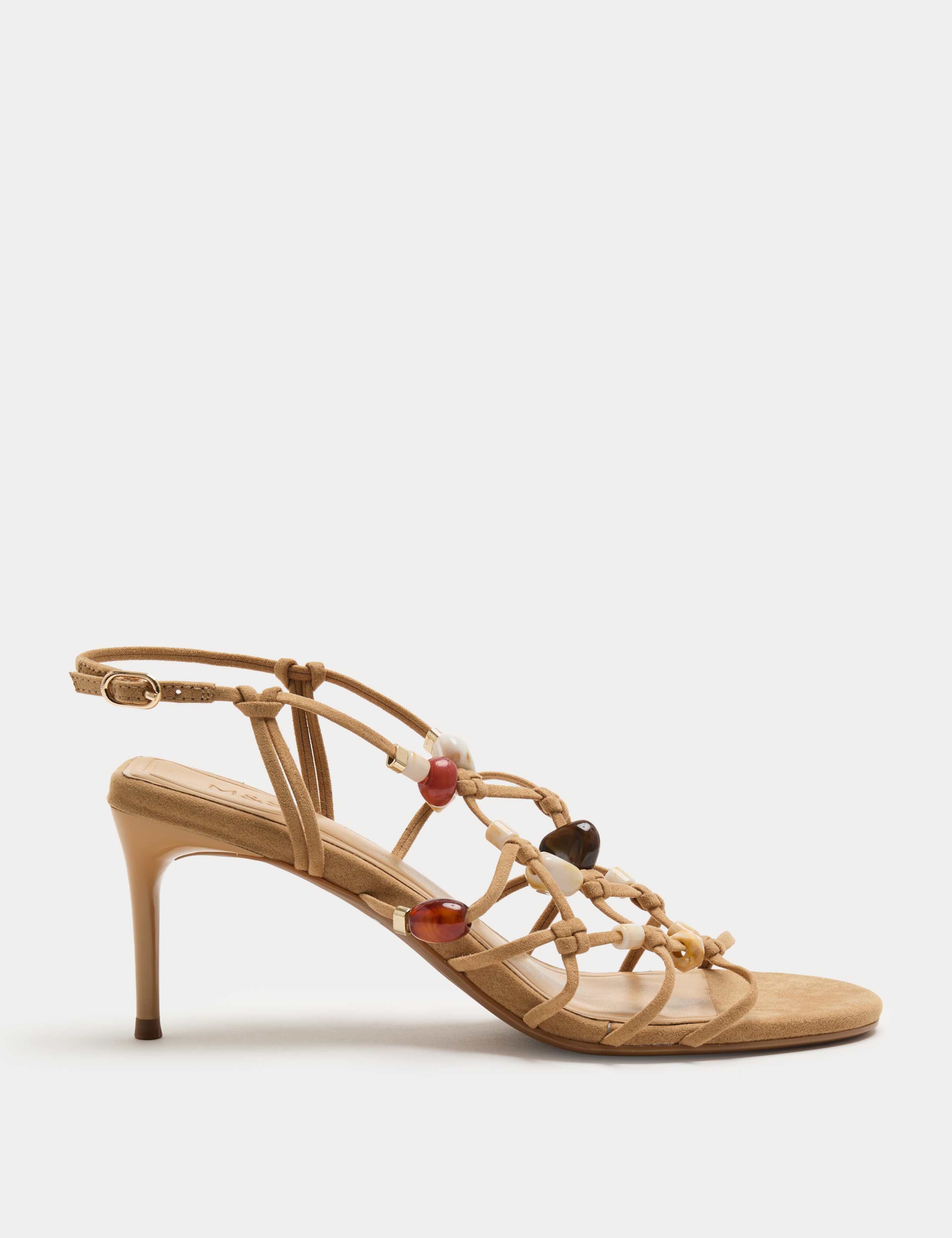 Beaded Strappy Stiletto Sandals 2 of 3