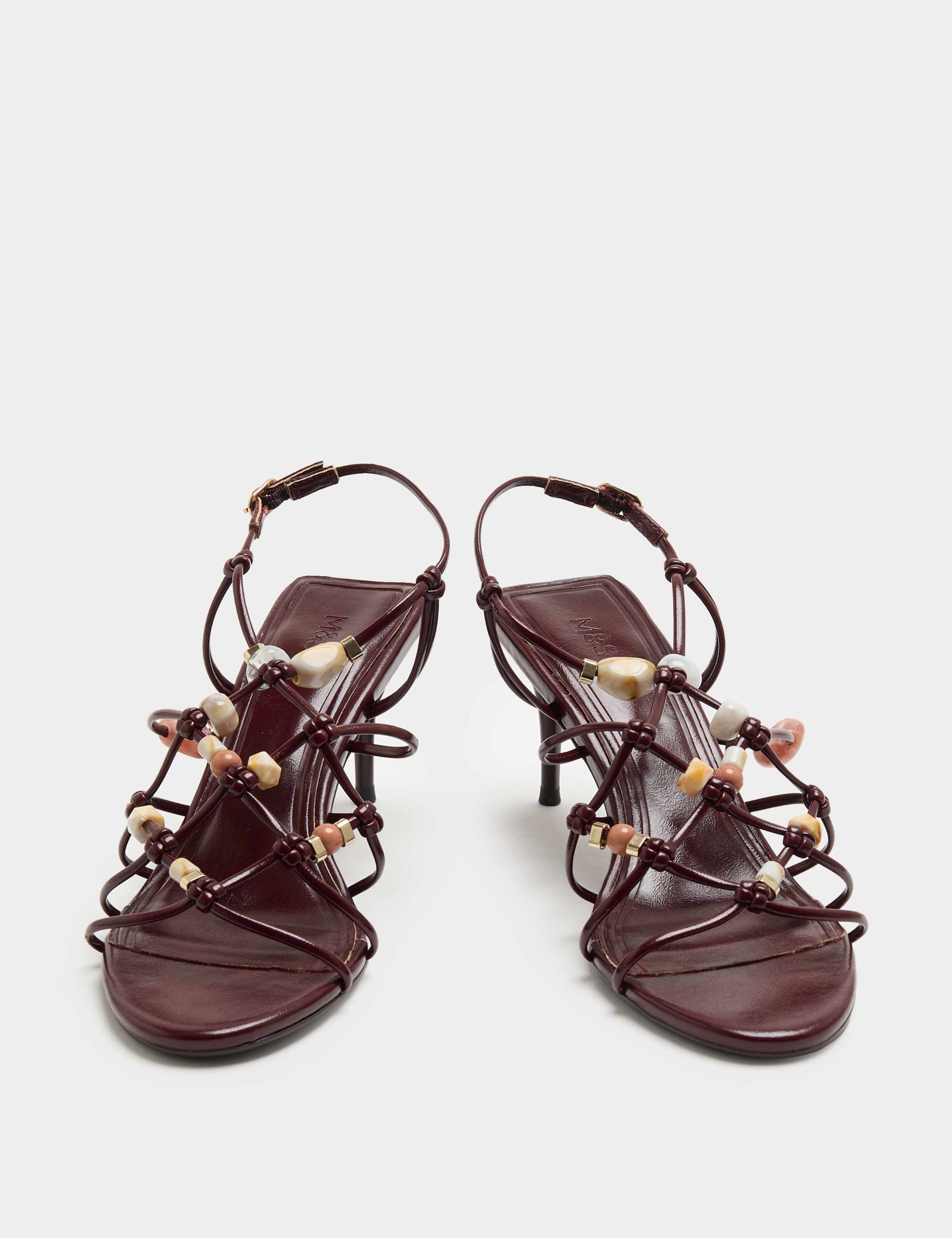 Beaded Strappy Stiletto Sandals 1 of 3