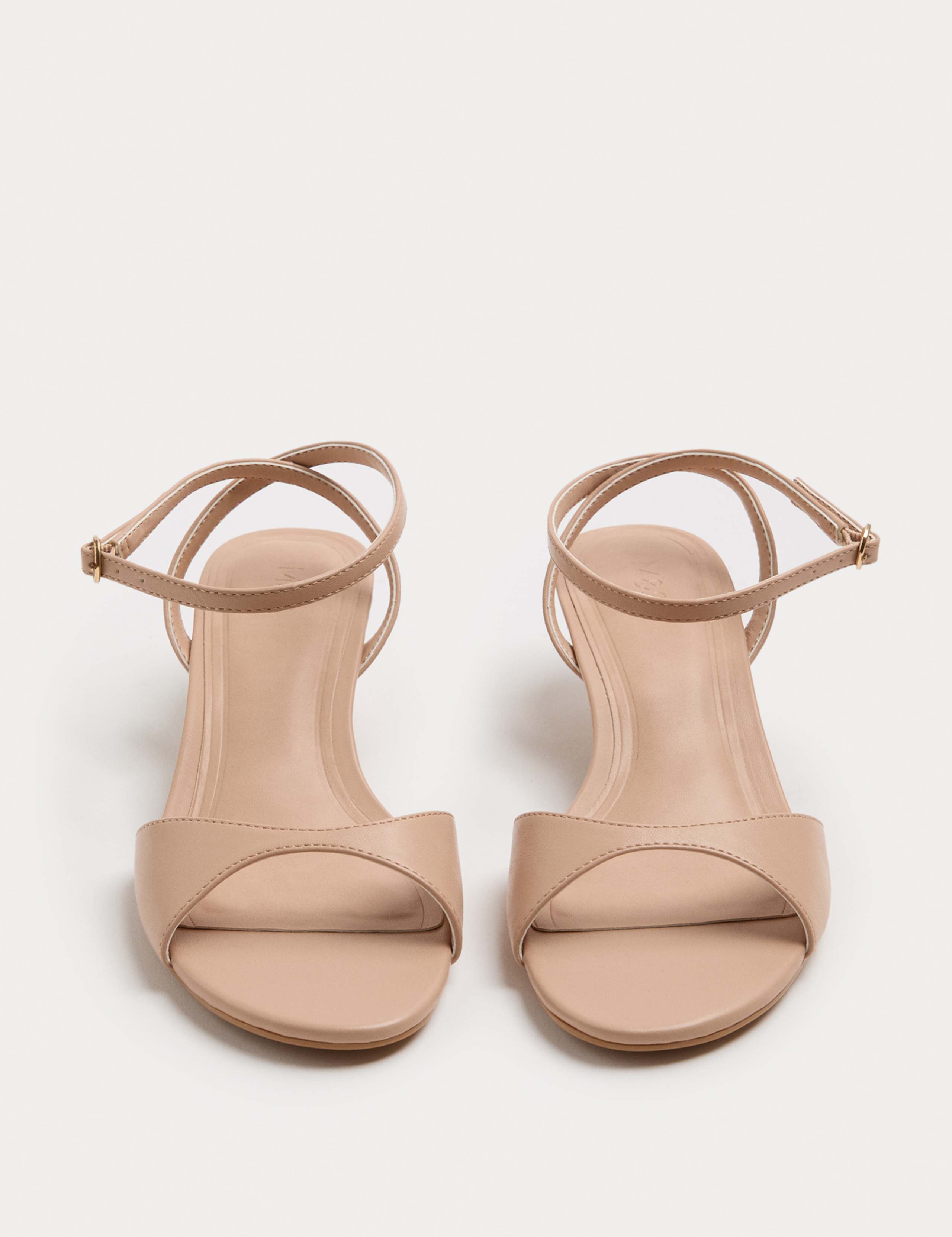 Ankle Strap Kitten Heel Peep Toe Sandals 1 of 3