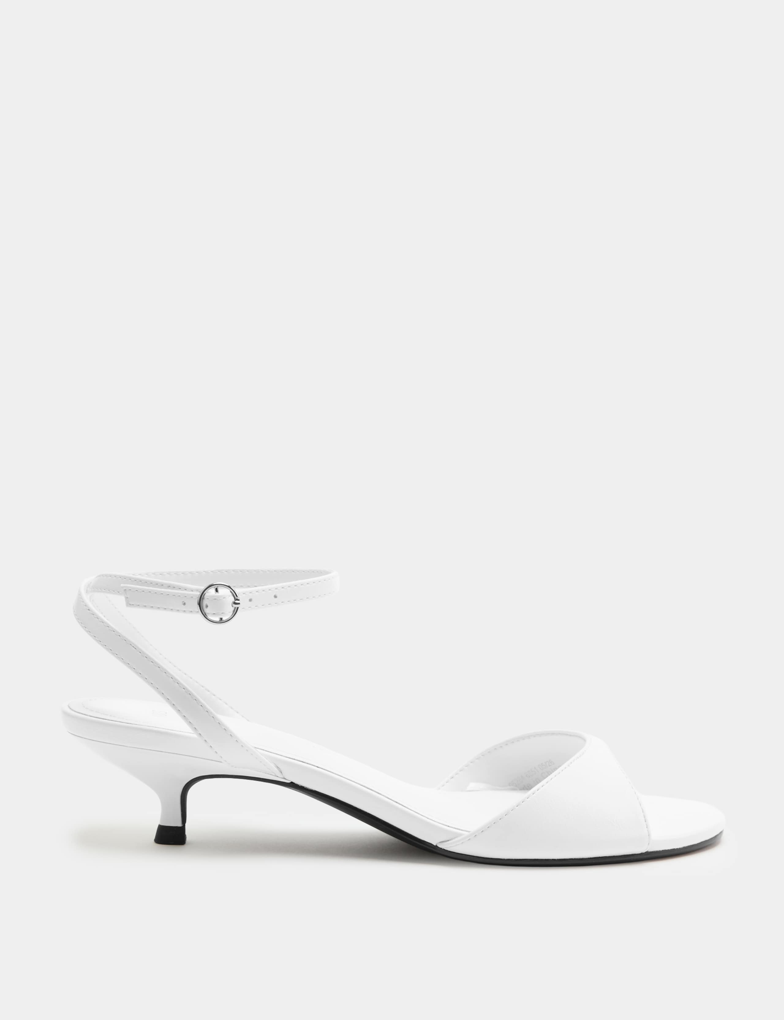 Ankle Strap Kitten Heel Peep Toe Sandals 2 of 3
