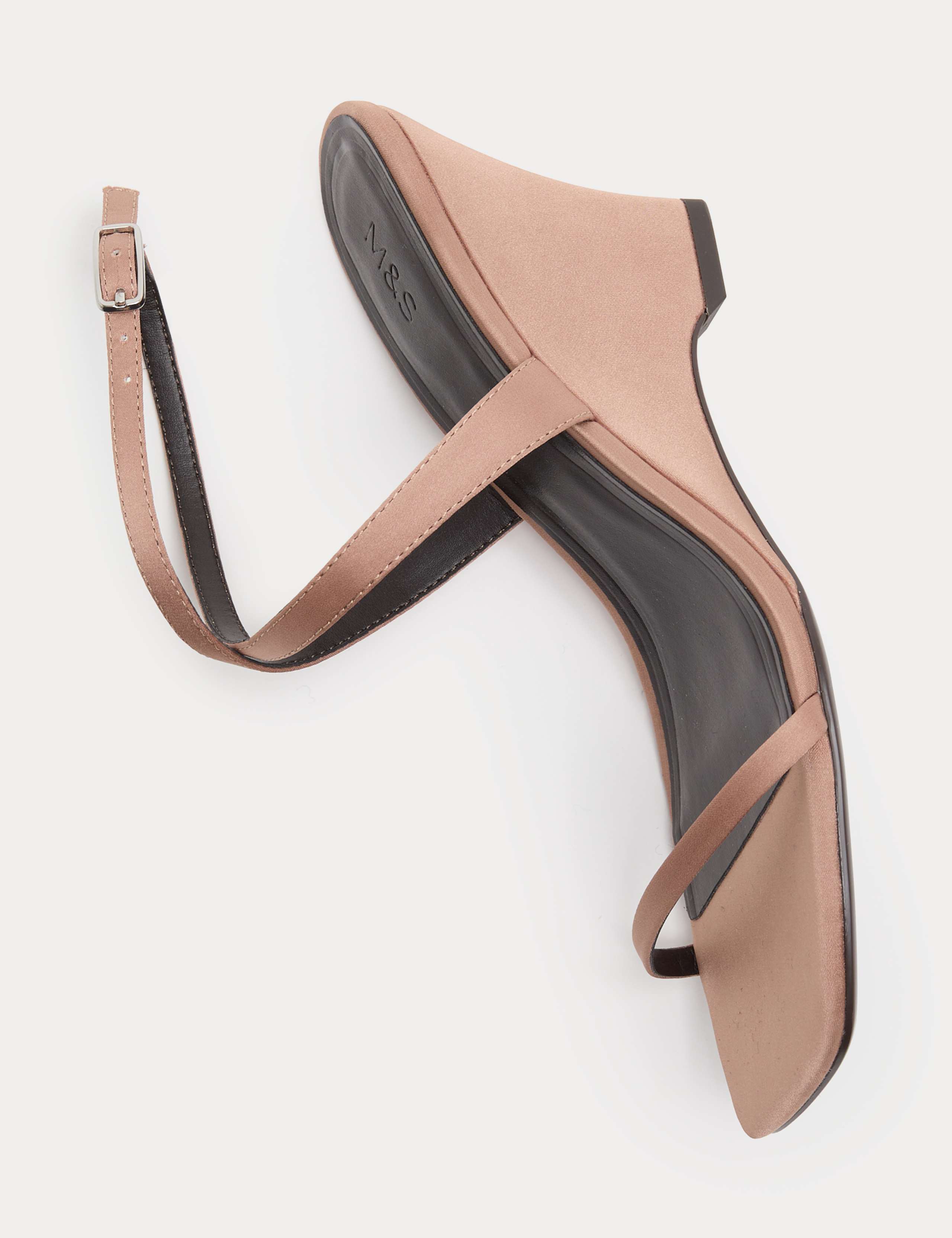 Satin Strappy Wedge Heel Sandals 3 of 3