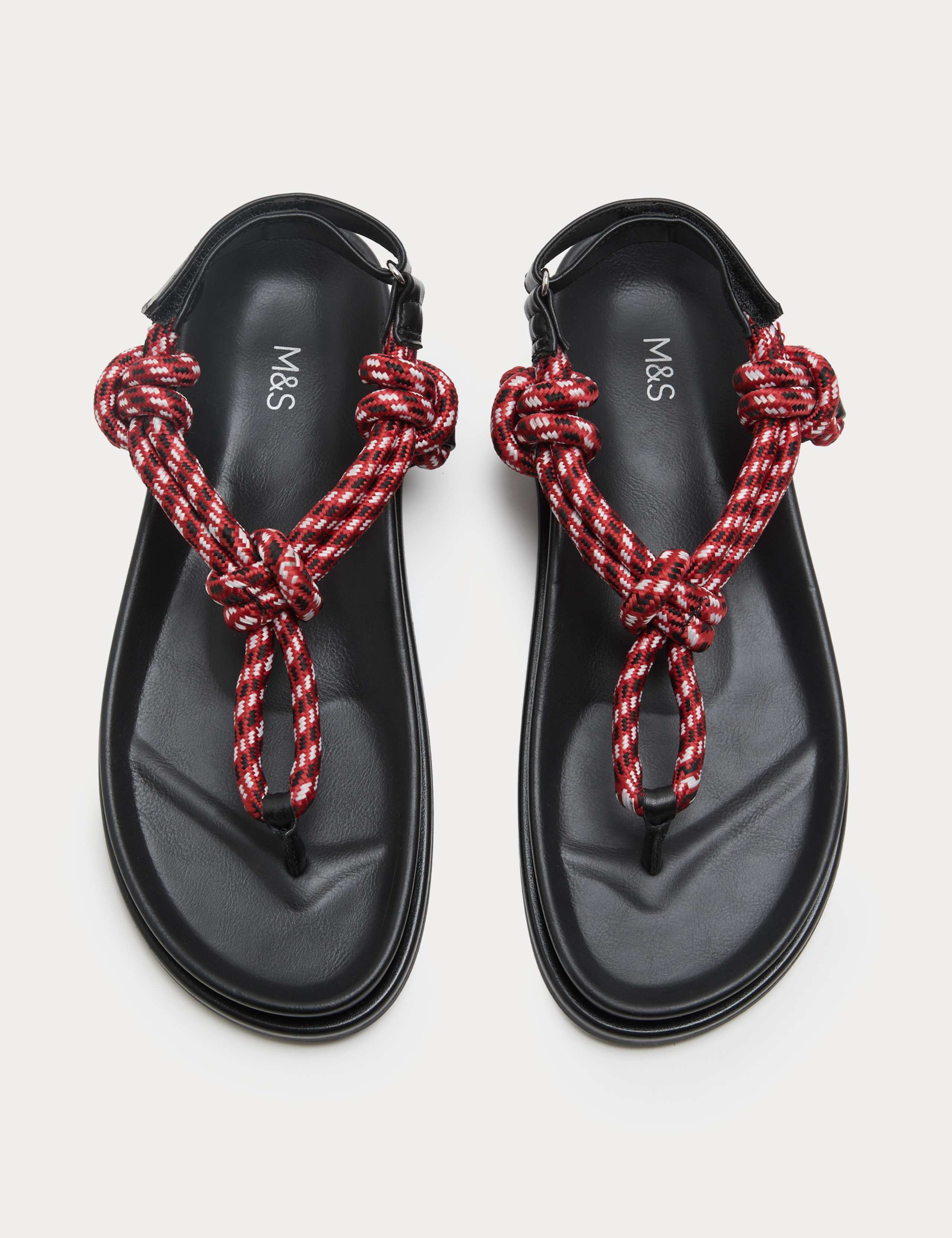 Strappy Footbed Rope Detail Sandals 2 of 3