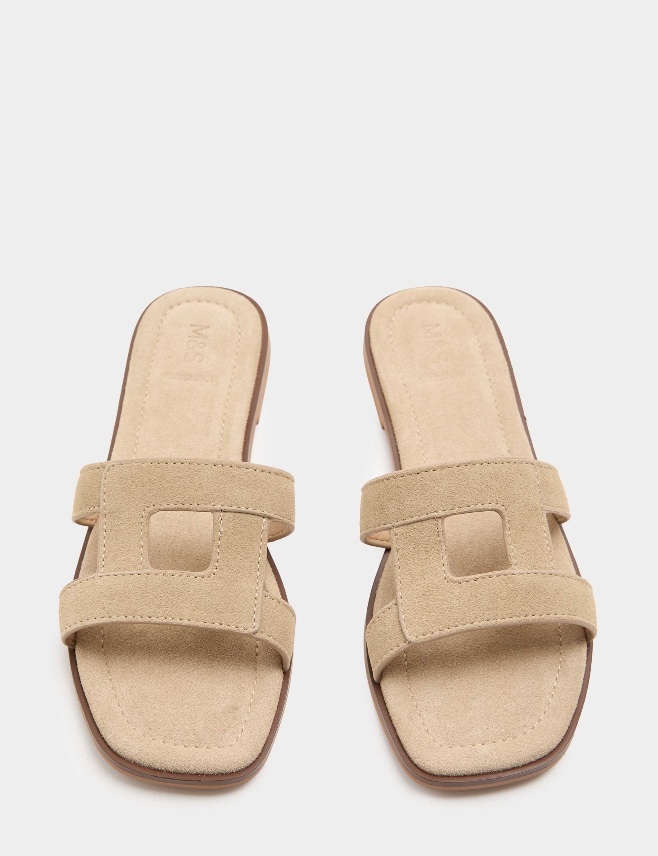 Suede Flat Mule Sandals 1 of 3