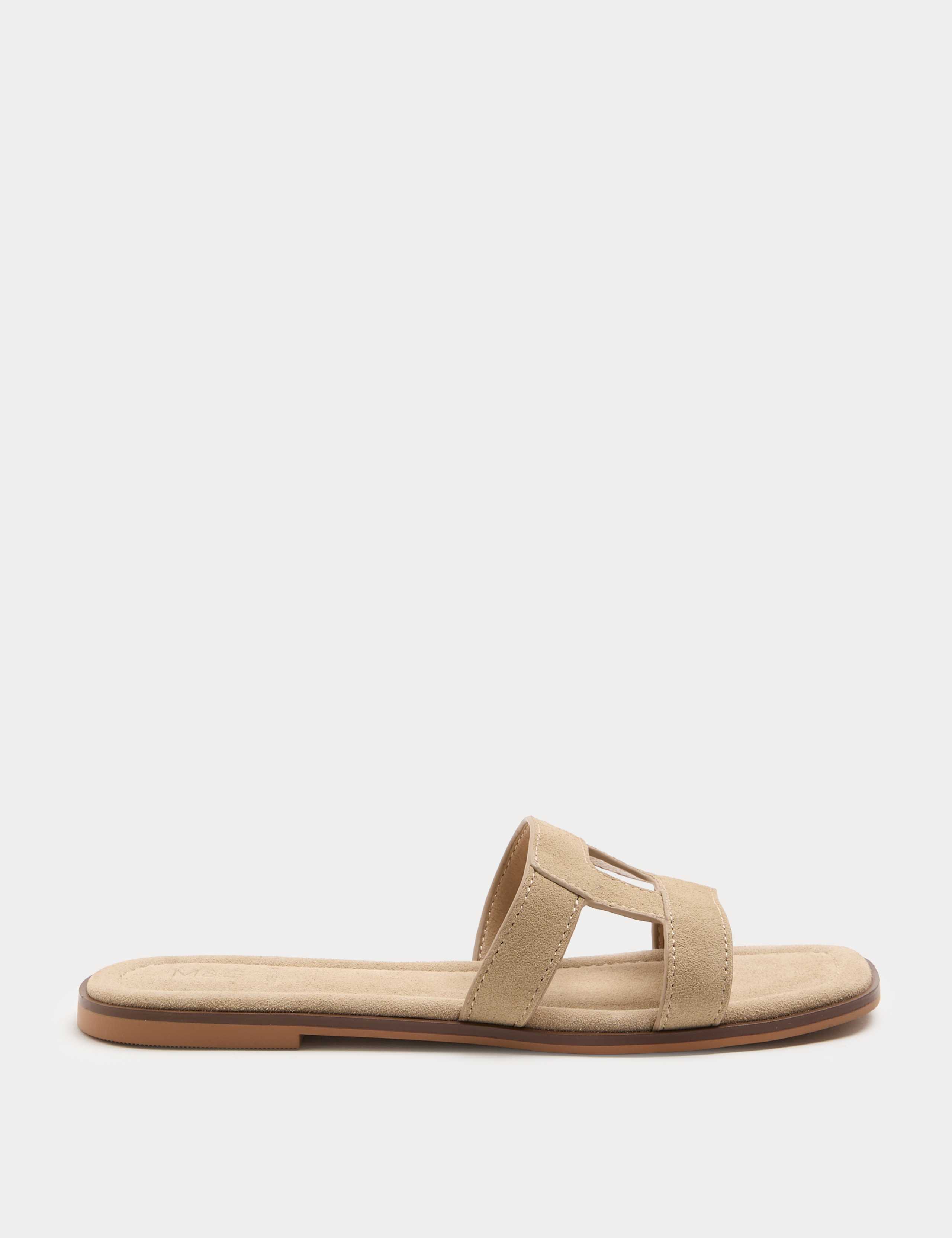 Suede Flat Mule Sandals 2 of 3