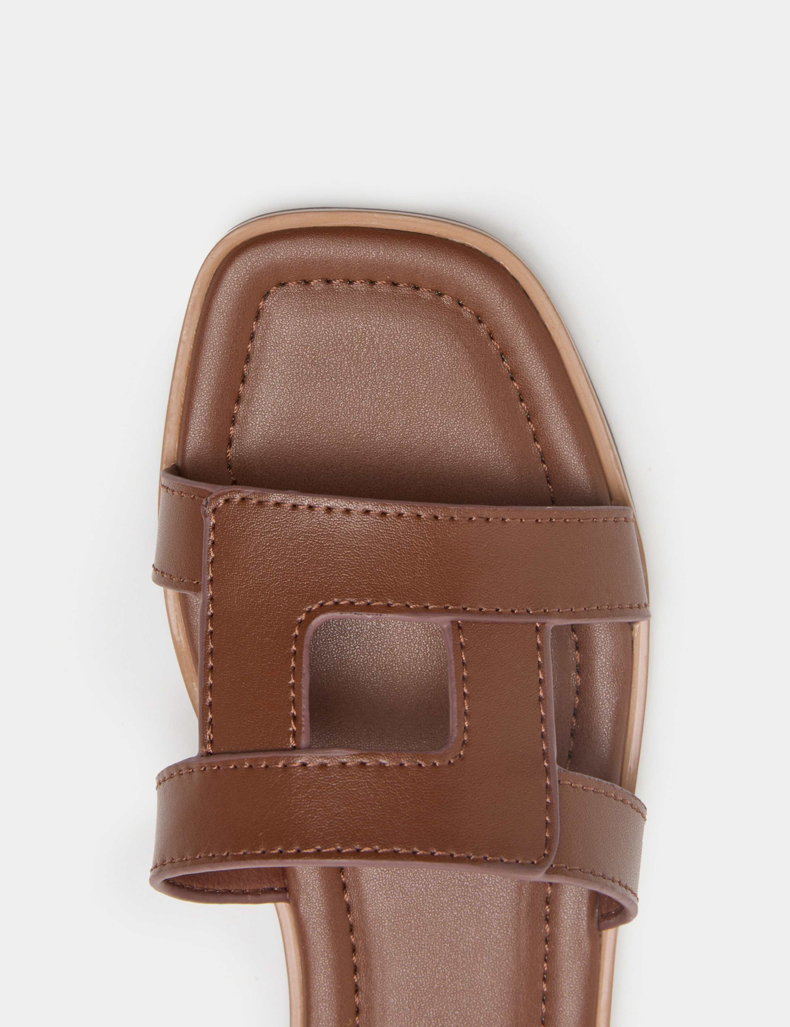 Leather Flat Mule Sandals 3 of 3
